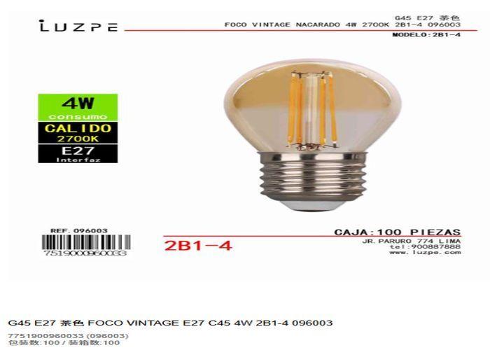 bulbo, modelo G45, modelo E27, modelo 262145