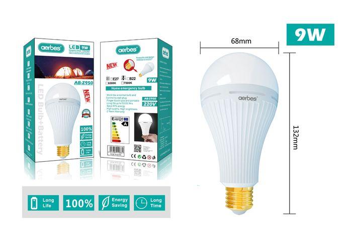 bulbo, modelo AB-Z950, modelo E27, 265 V, 9 W, color blanco