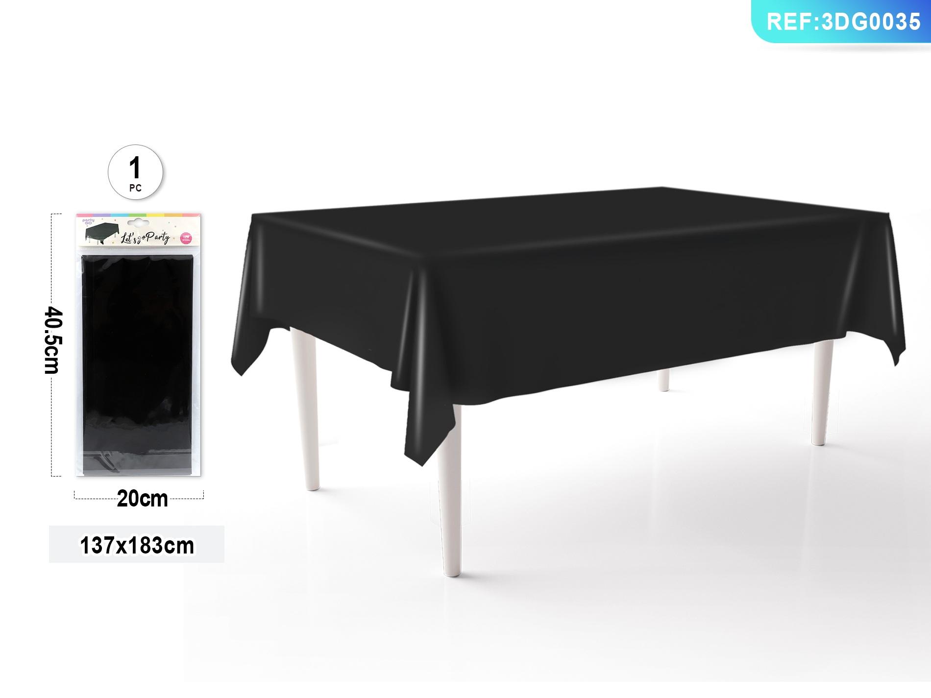 Mantel, 137 × 183 cm, color negro
