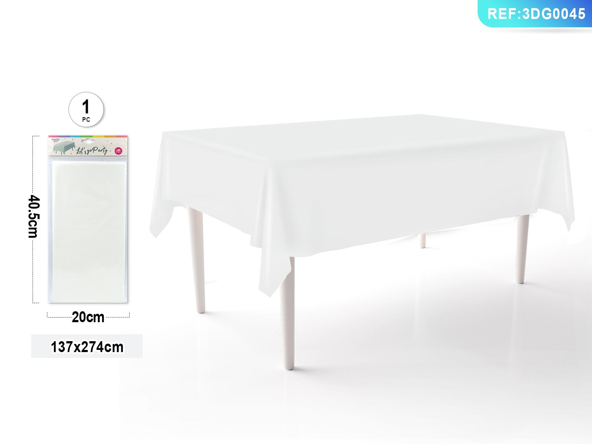 Mantel, 137 × 274 cm, color blanco