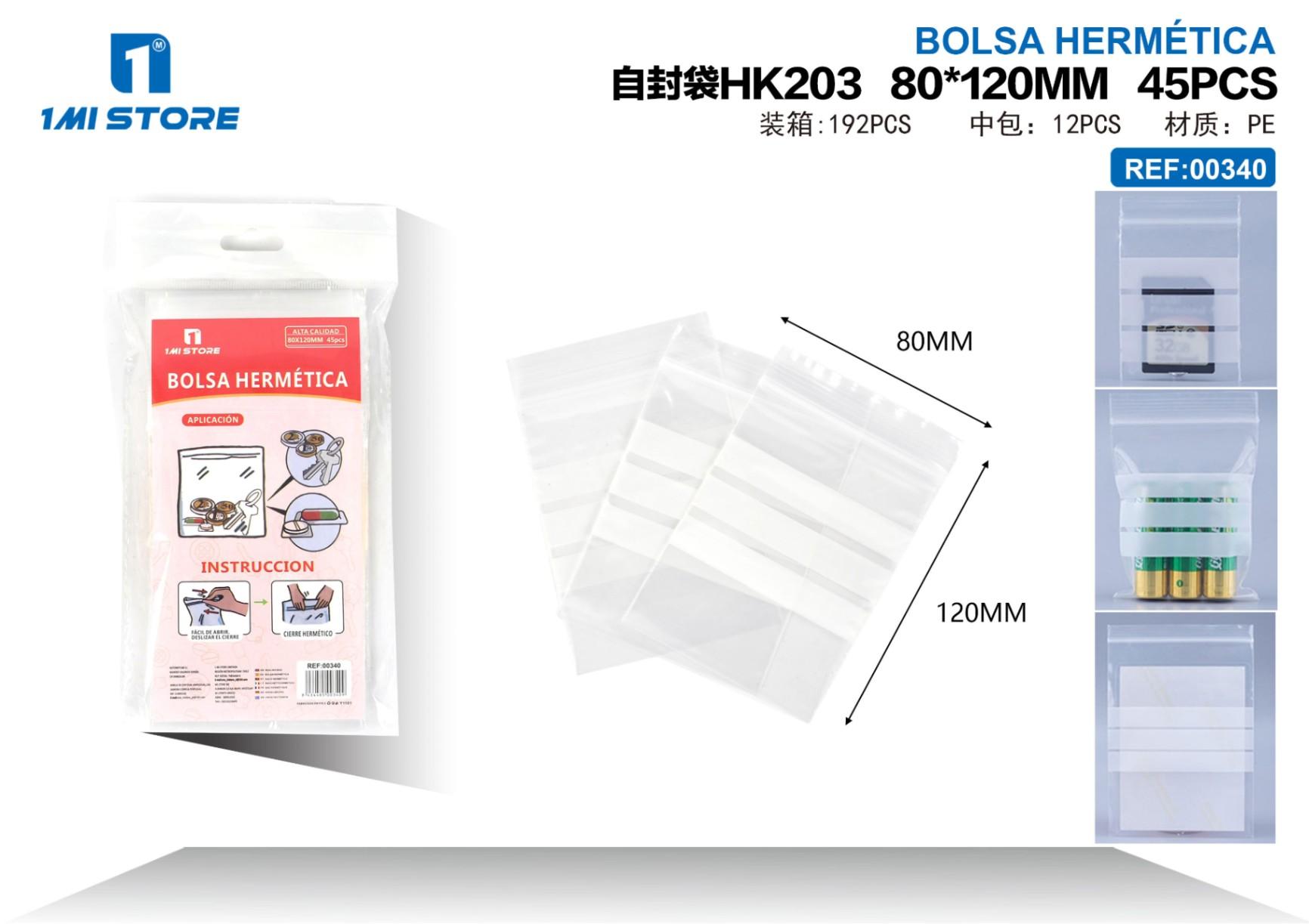 Bolsas para conservar alimentos, modelo HK20380, 45 piezas