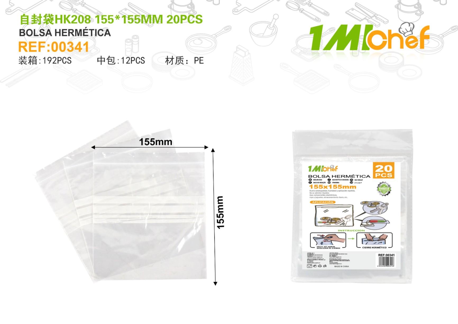 Bolsas para conservar alimentos, modelo HK208155, 20 piezas