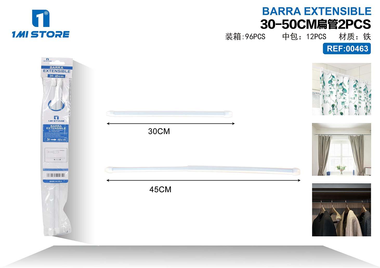 Barra para cortina de ducha, 50 cm, modelo 00463