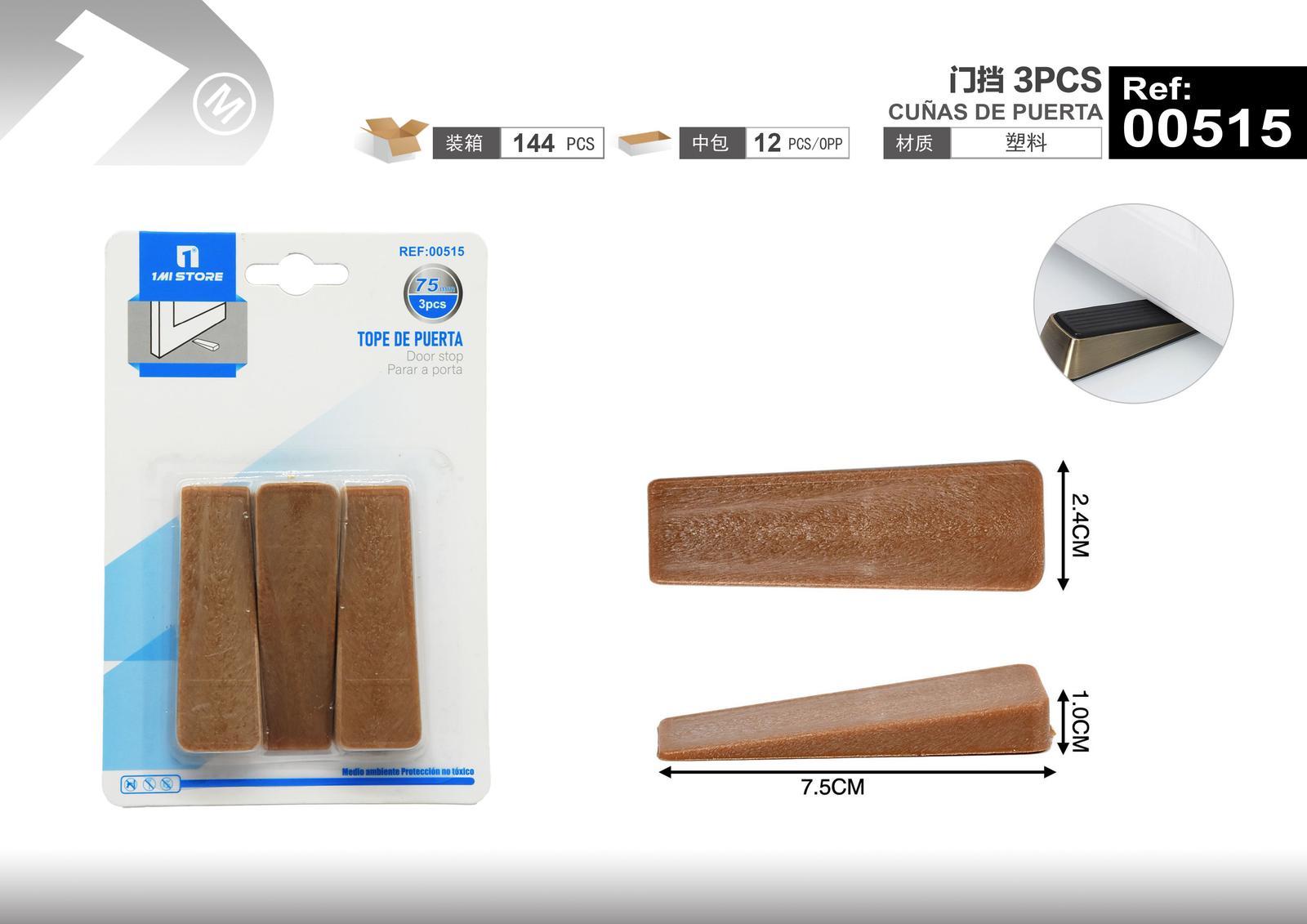 Topes para puertas, 3 piezas, modelo 00515