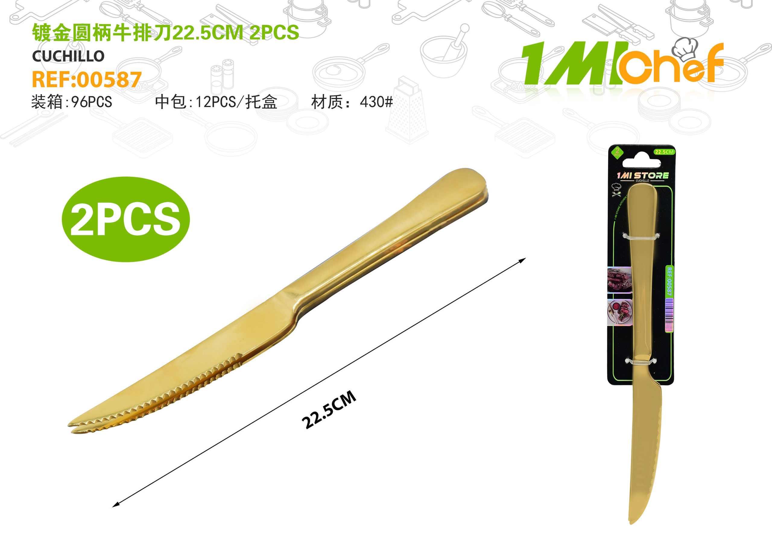 Cuchillo para carne, 2 piezas