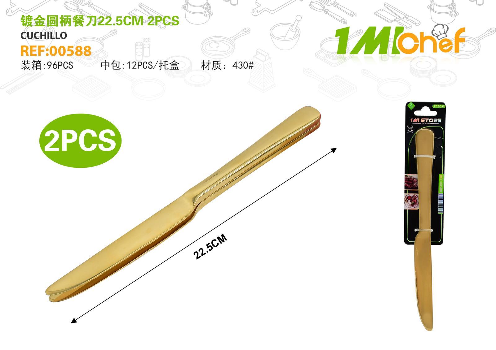 Cuchillo de mesa, 2 piezas