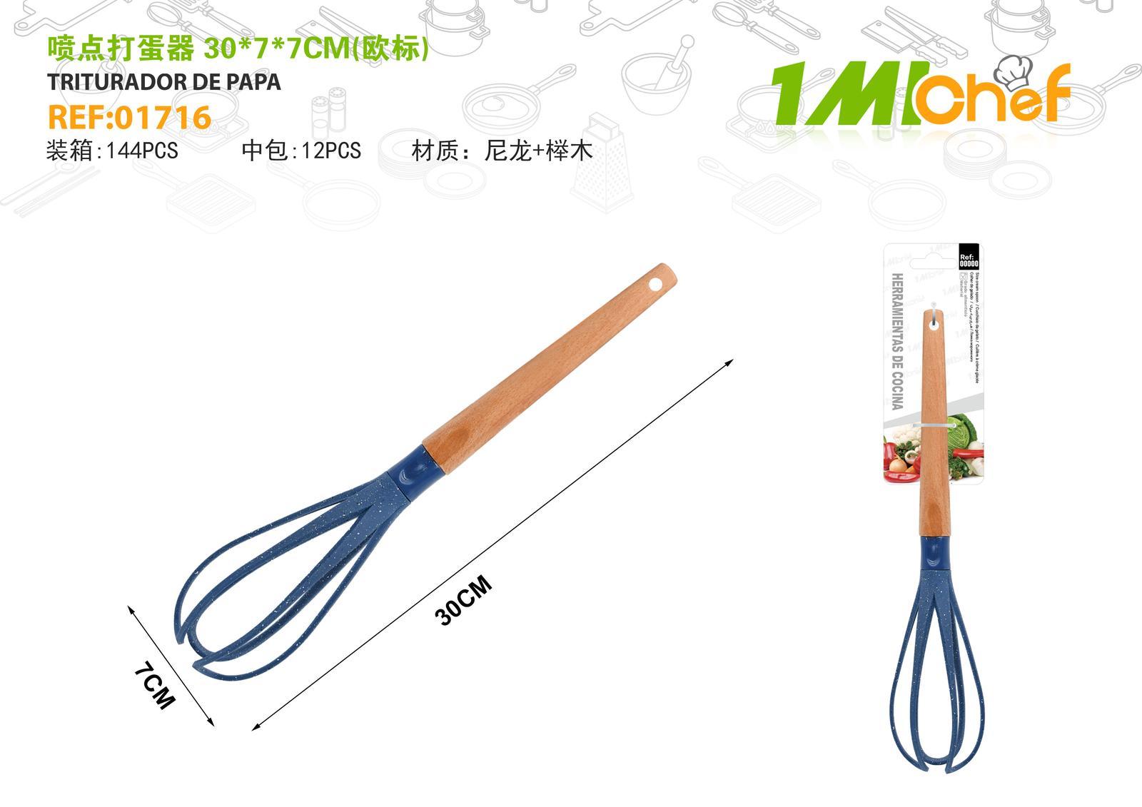 Batidor manual, 30 × 7 × 7 cm, ref. 01716