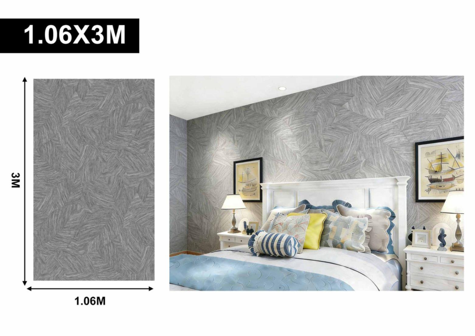 Papel tapiz efecto tela, 1,06 × 3 m, 3 m, modelo 03115