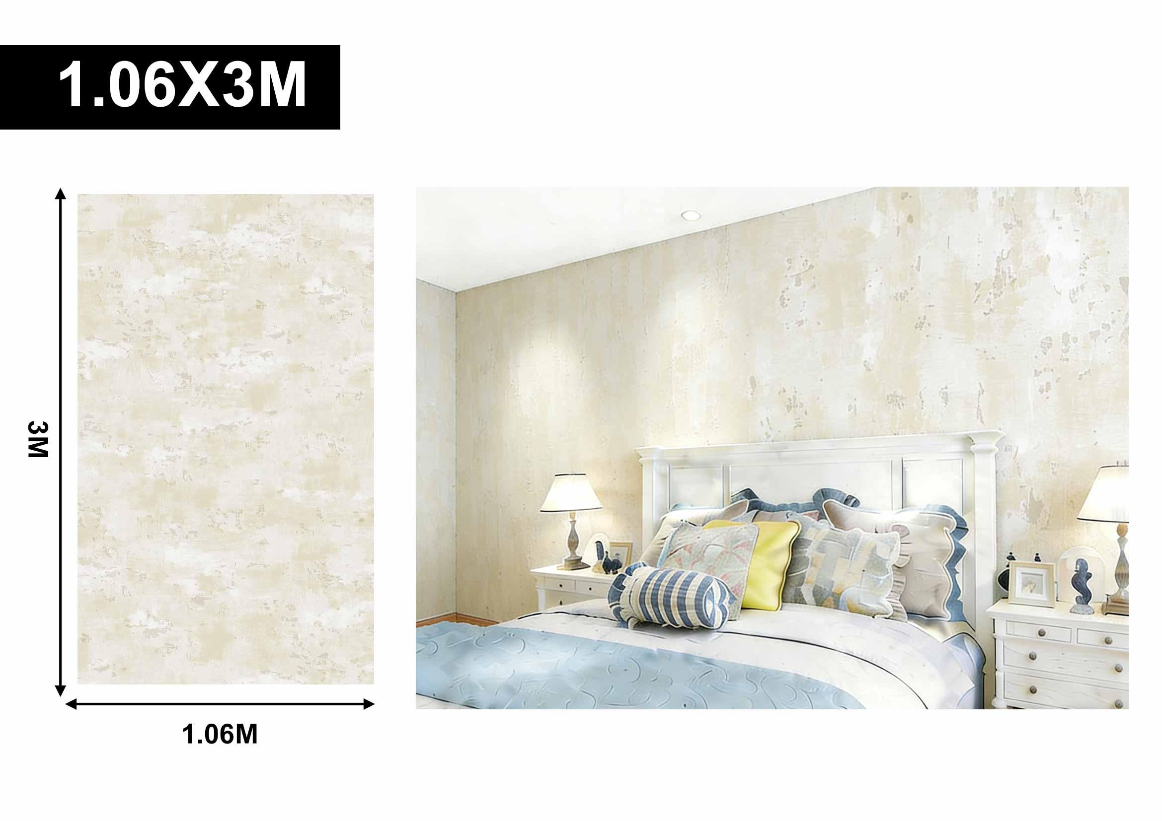 Papel tapiz efecto tela, 1,06 × 3 m, 3 m, modelo 03118