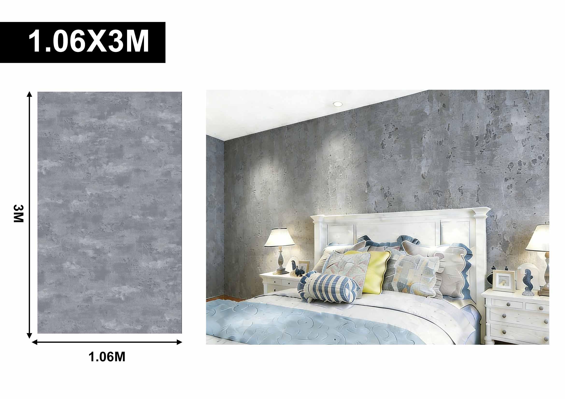 Papel tapiz efecto tela, 1,06 × 3 m, 3 m, modelo 03119