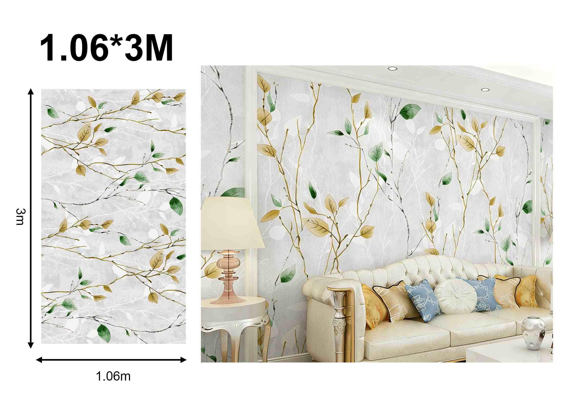 Papel tapiz efecto tela, 1,06 × 3 m, 3 m, modelo 05211
