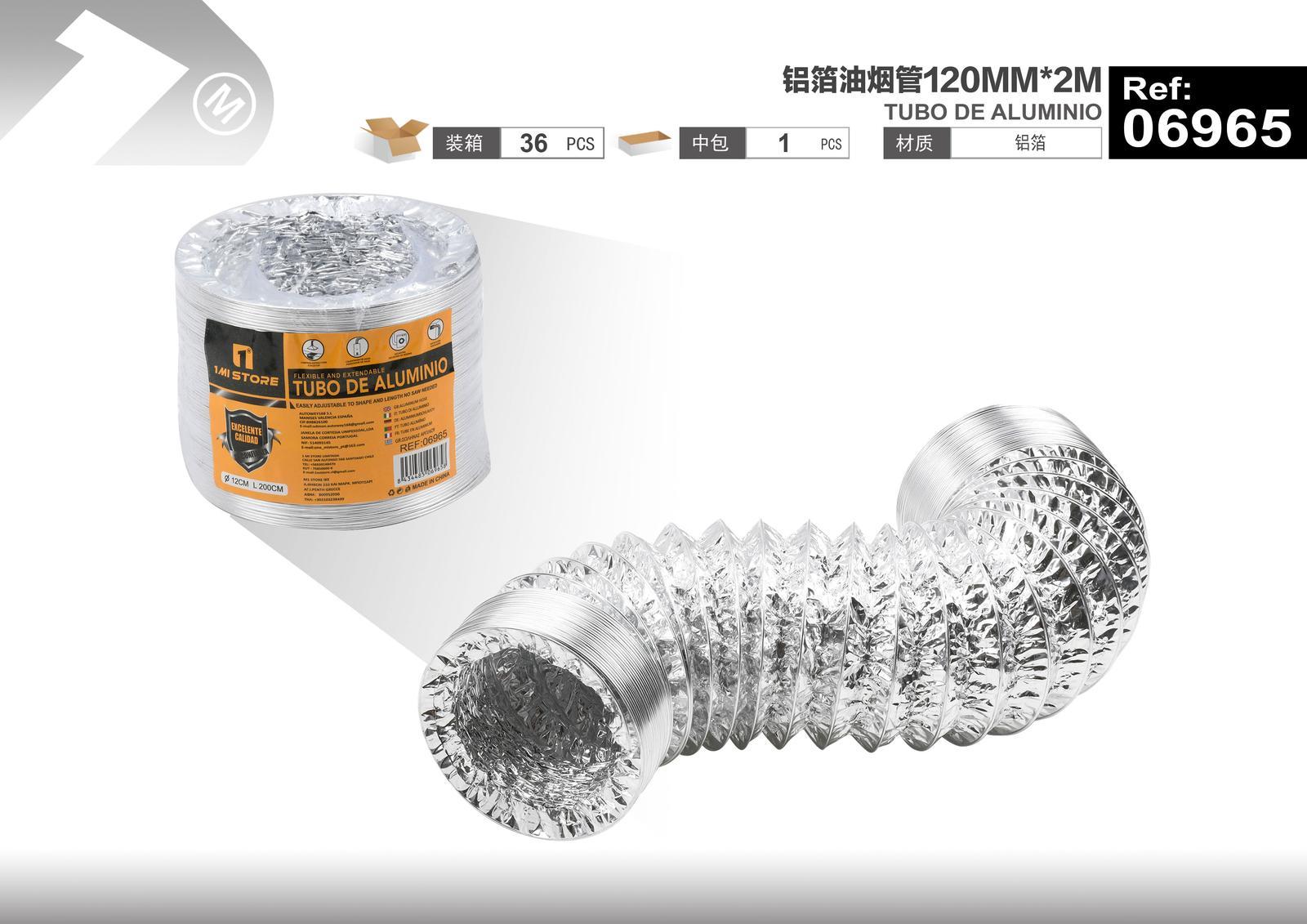 Tubos para extracción de humo, 120 mm, 2 m
