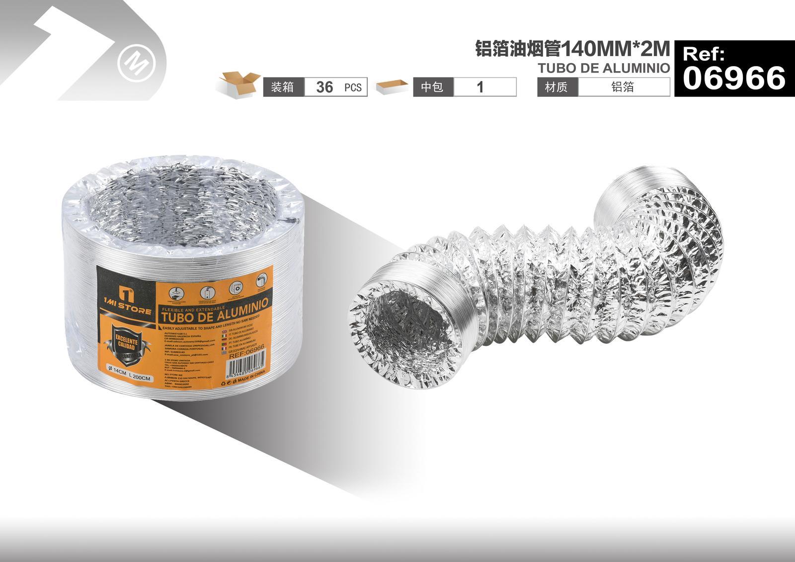 Tubos para extracción de humo, 140 mm, 2 m