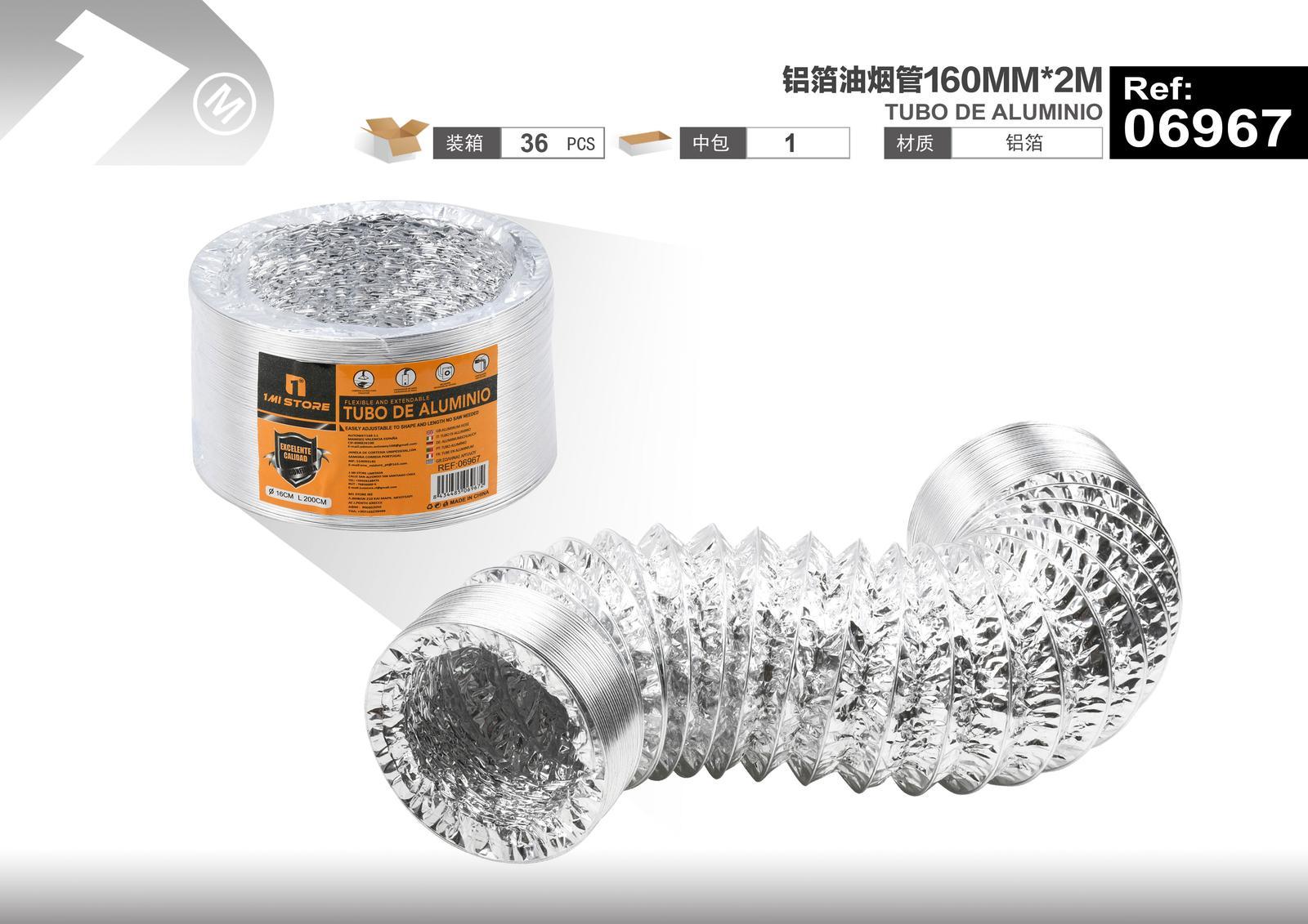 Tubos para extracción de humo, 160 mm, 2 m