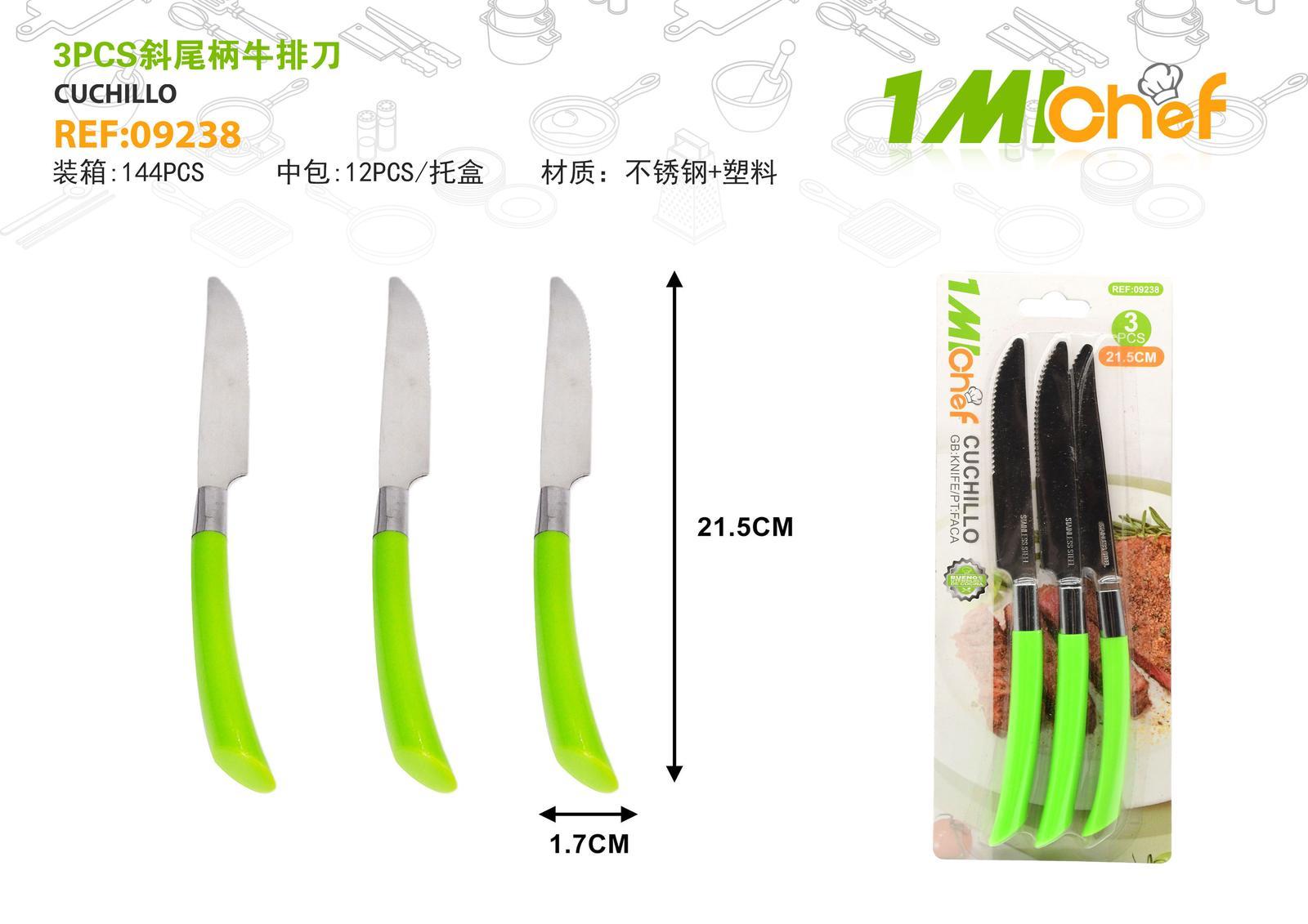 Cuchillo para carne, 21,5 cm, 3 piezas