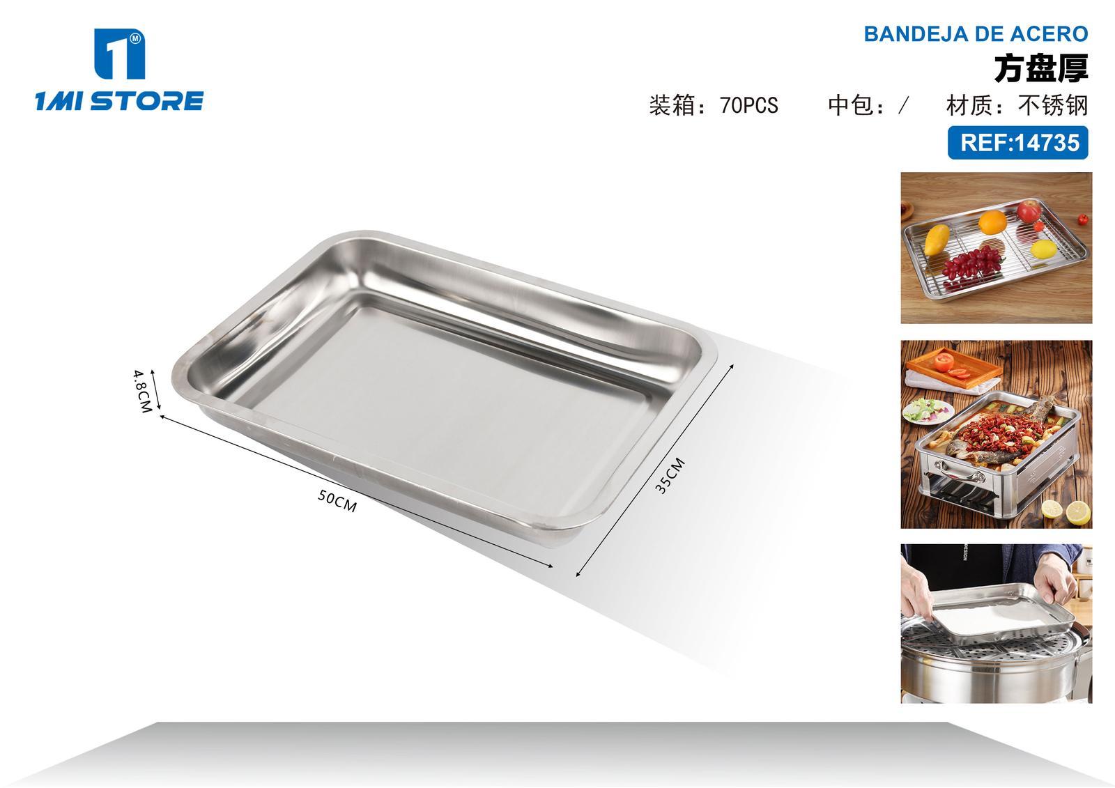 Bandeja cuadrada, 50 × 35 × 4,8, ref. 14735