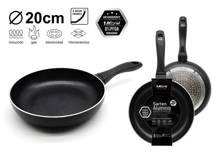 Sartén de aluminio fundido, 20 cm, ref. 19541
