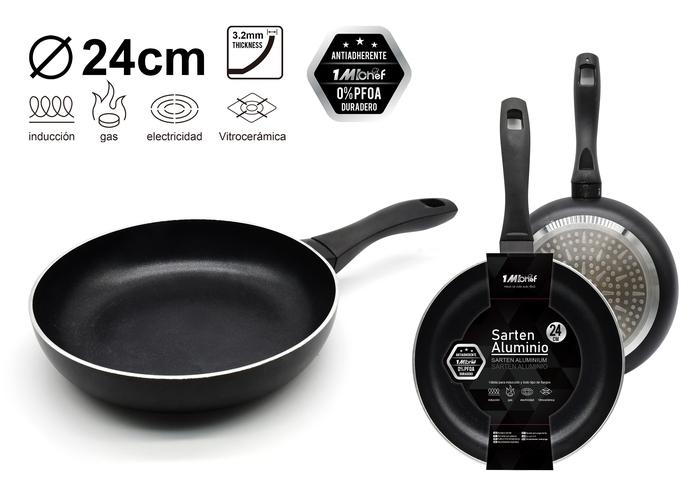 Sartén de aluminio fundido, 24 cm, ref. 19543