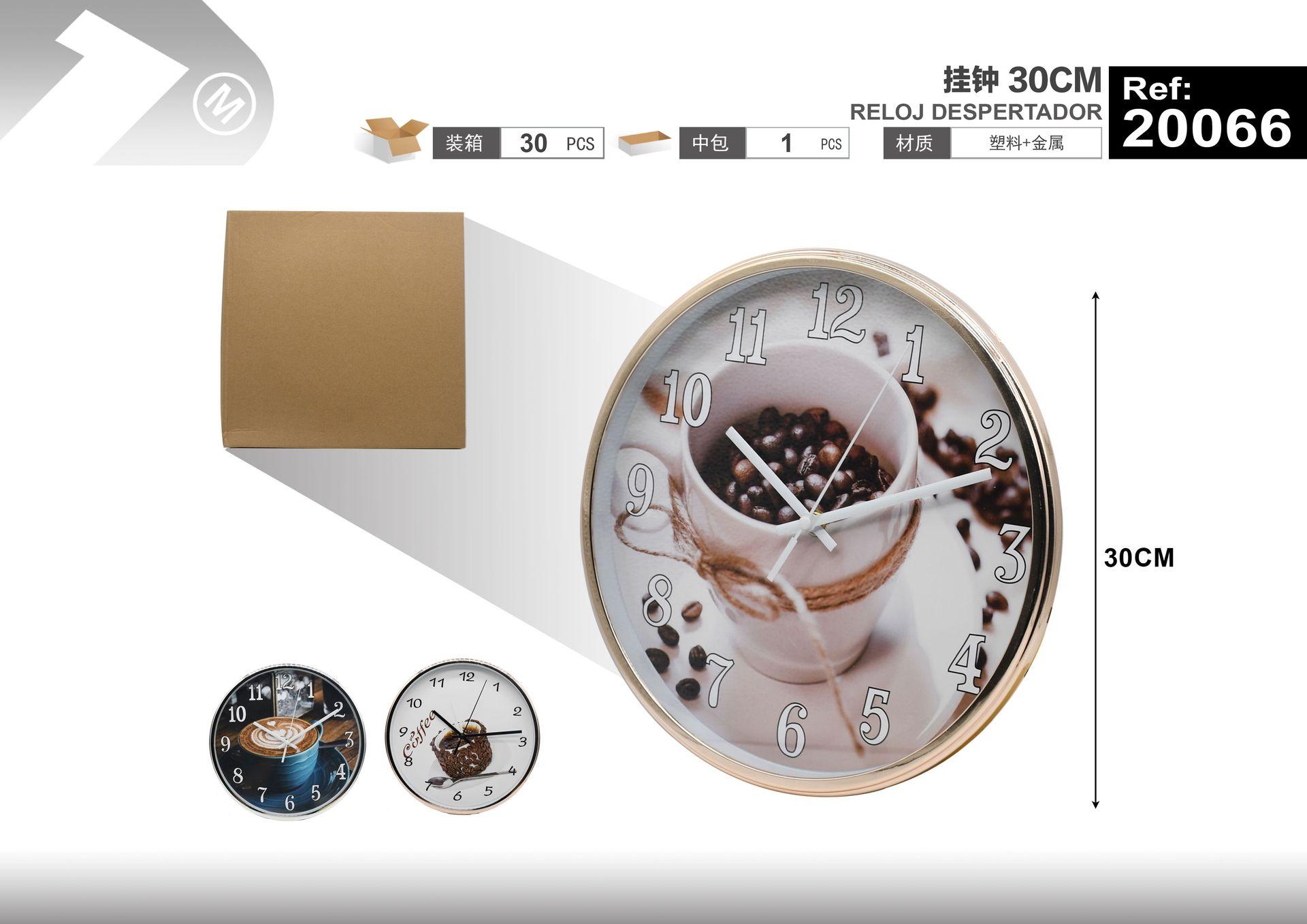 reloj de pared, 30 cm, modelo 20066