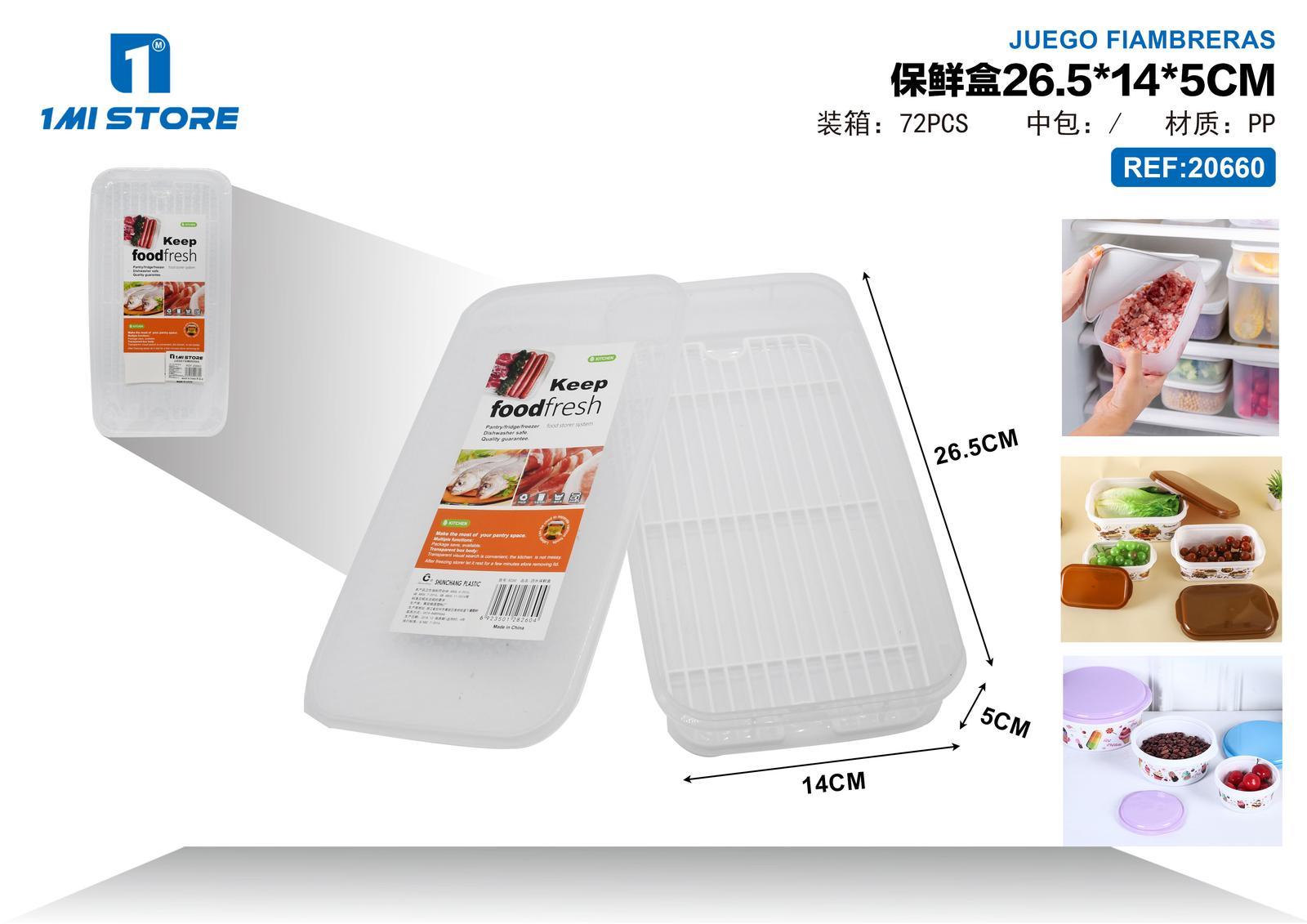 Recipiente para conservar alimentos, 26,5 × 14 × 5 cm