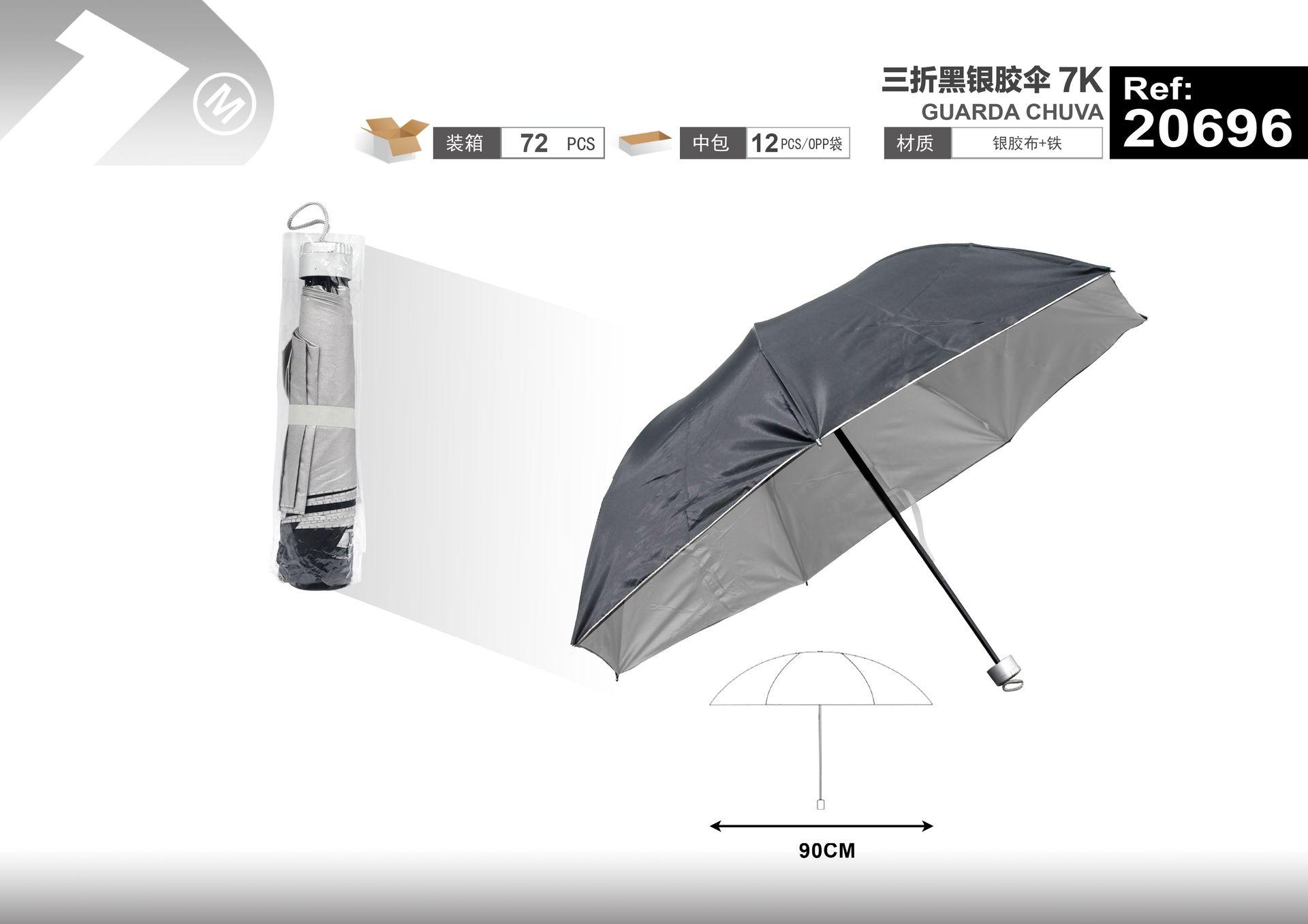Artículos para lluvia, 55 cm, color negro