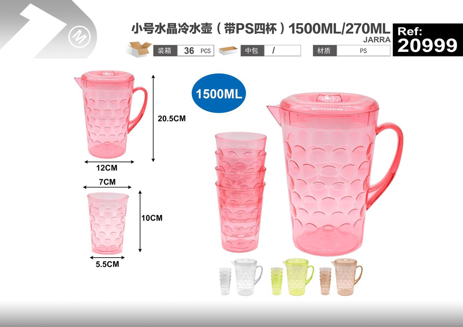 Jarra para bebidas frías, 1500 ml, 270 ml