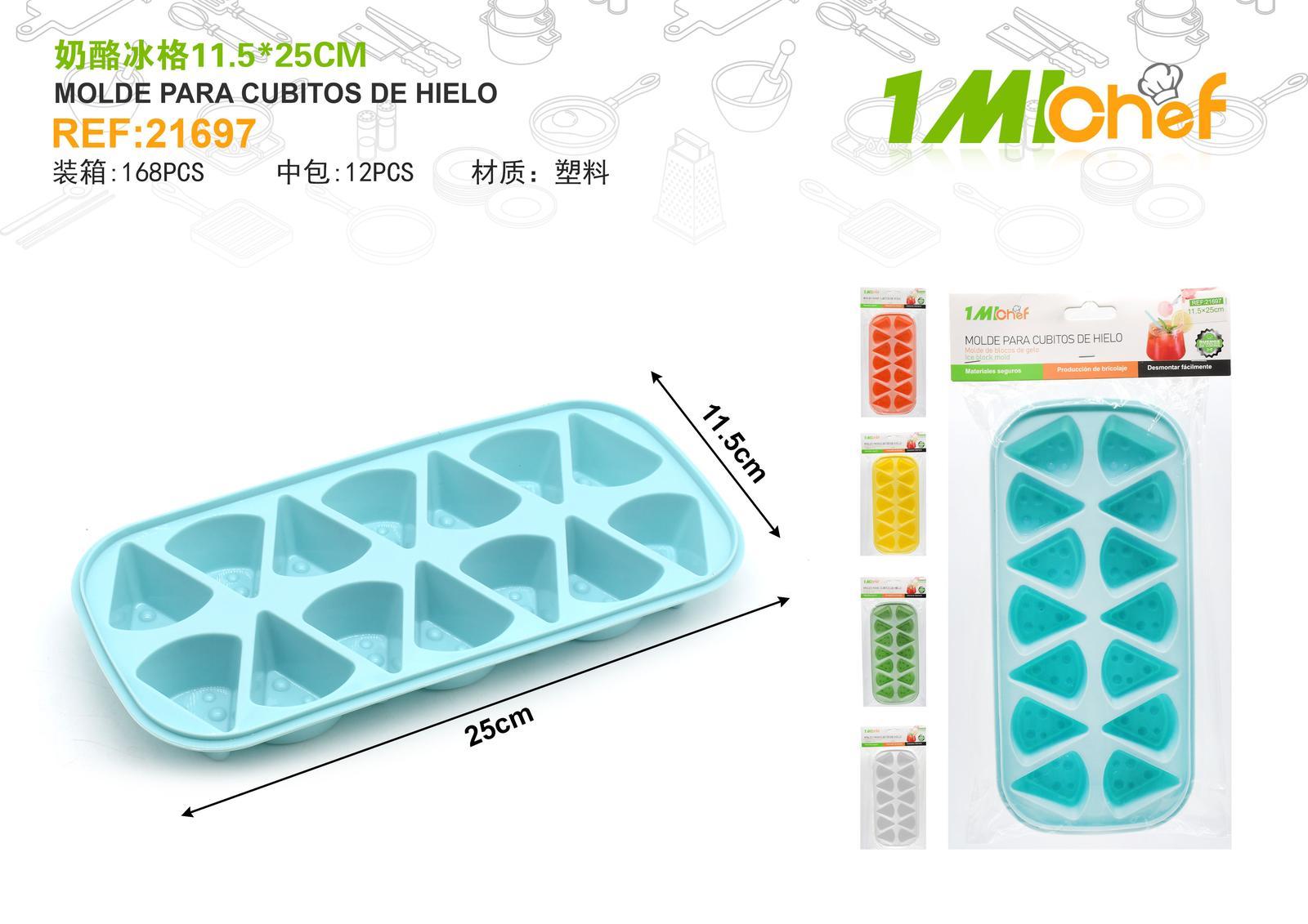 Molde para cubos de hielo, 11,5 × 25 cm