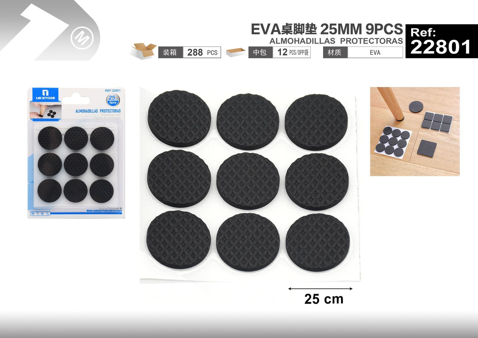 Protector para pata de mueble, 25 mm, 9 piezas, modelo 22801