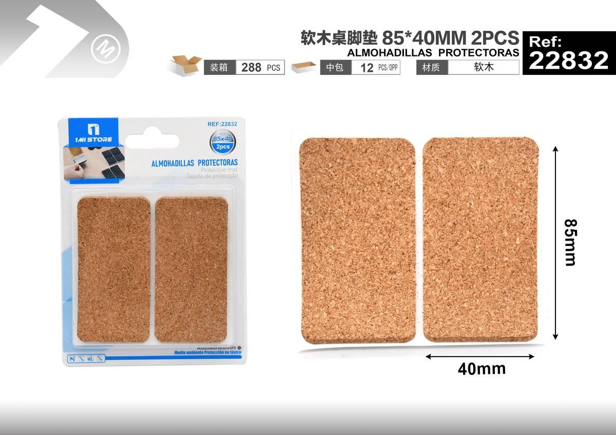 Protector para pata de mueble, 85 × 40 mm, 2 piezas, modelo 22832