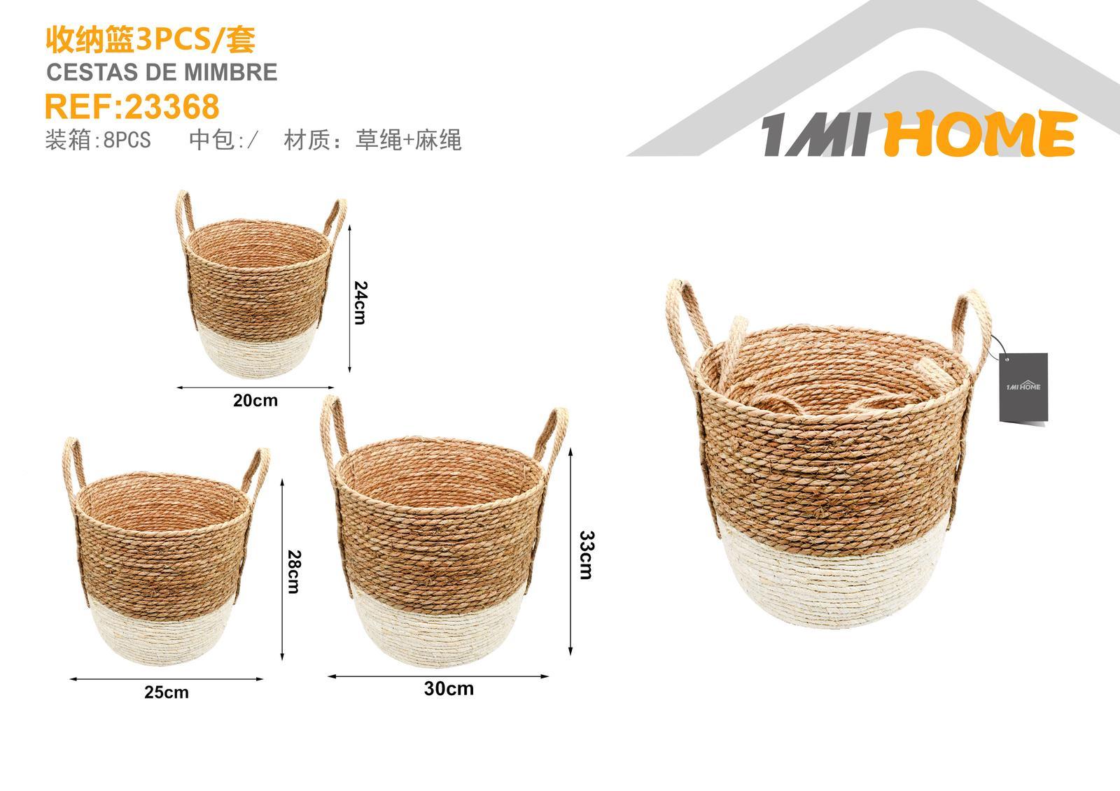 Cesta de almacenamiento, 3 piezas, modelo 23368