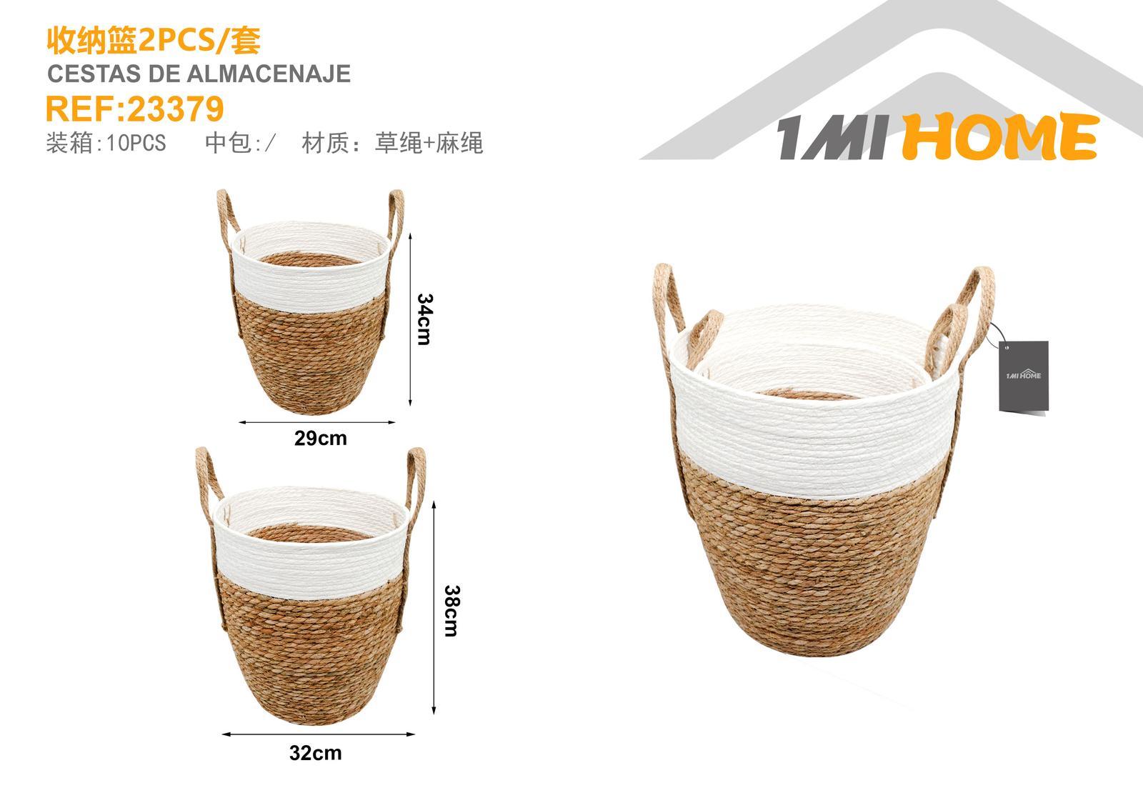 Cesta de almacenamiento, 2 piezas, modelo 23379