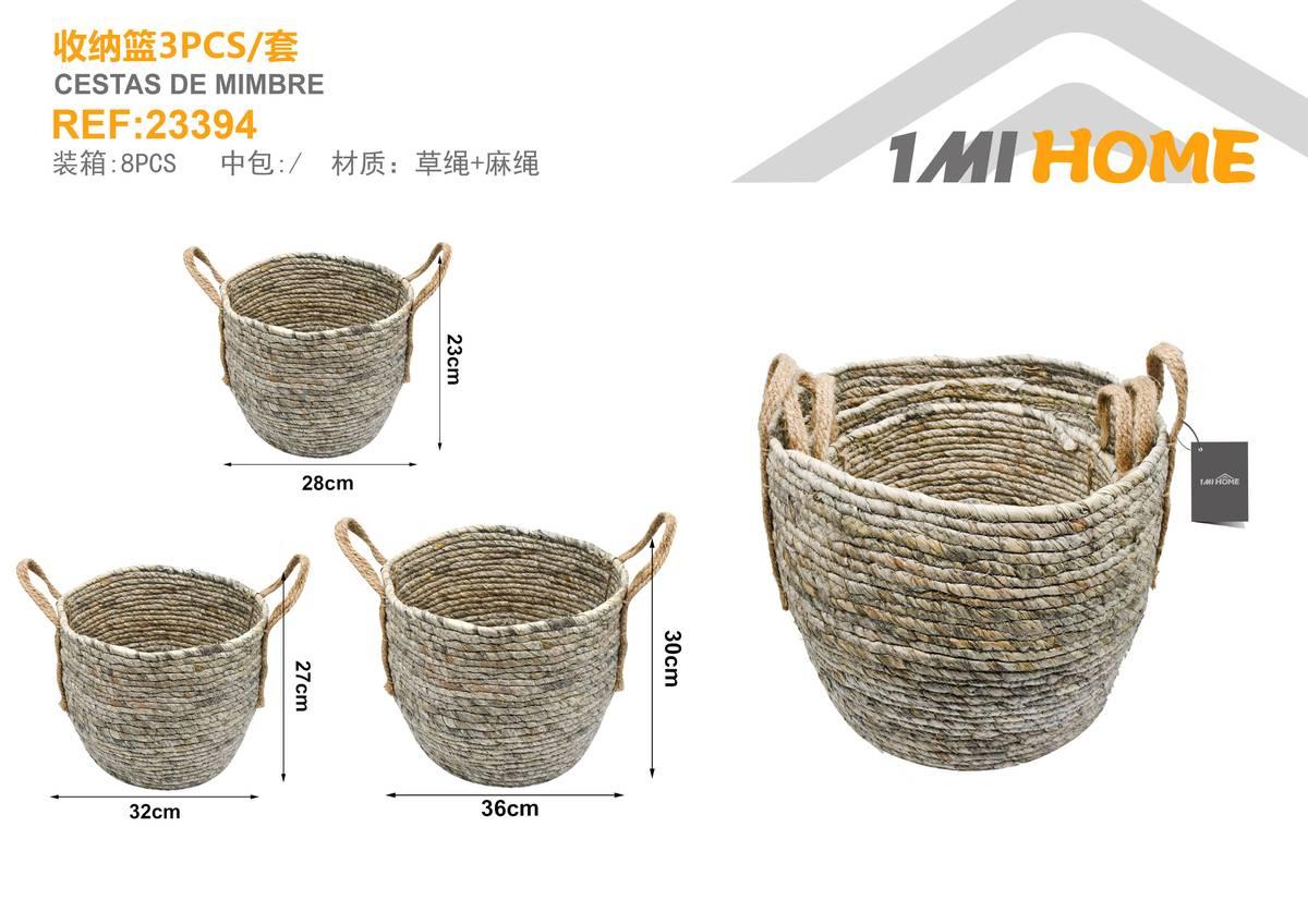 Cesta de almacenamiento, 3 piezas, modelo 23394