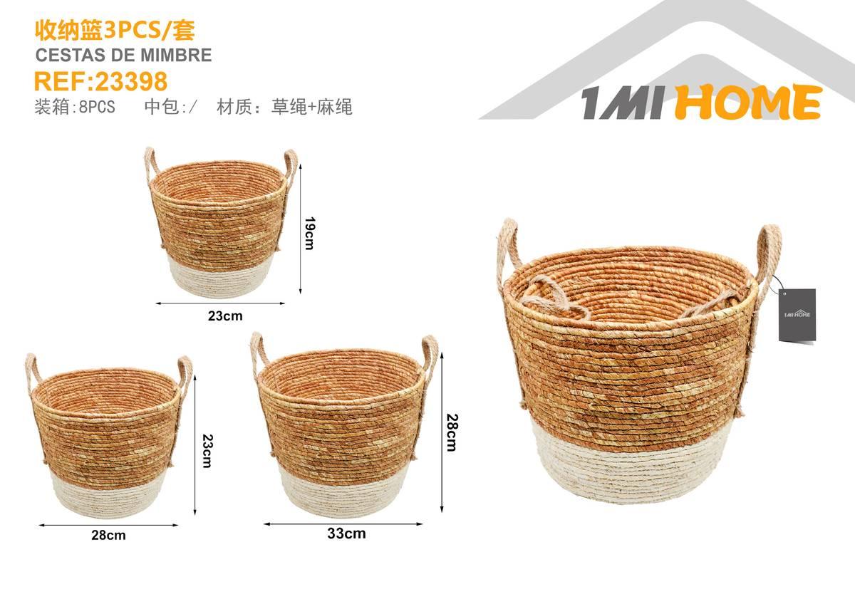 Cesta de almacenamiento, 3 piezas, modelo 23398