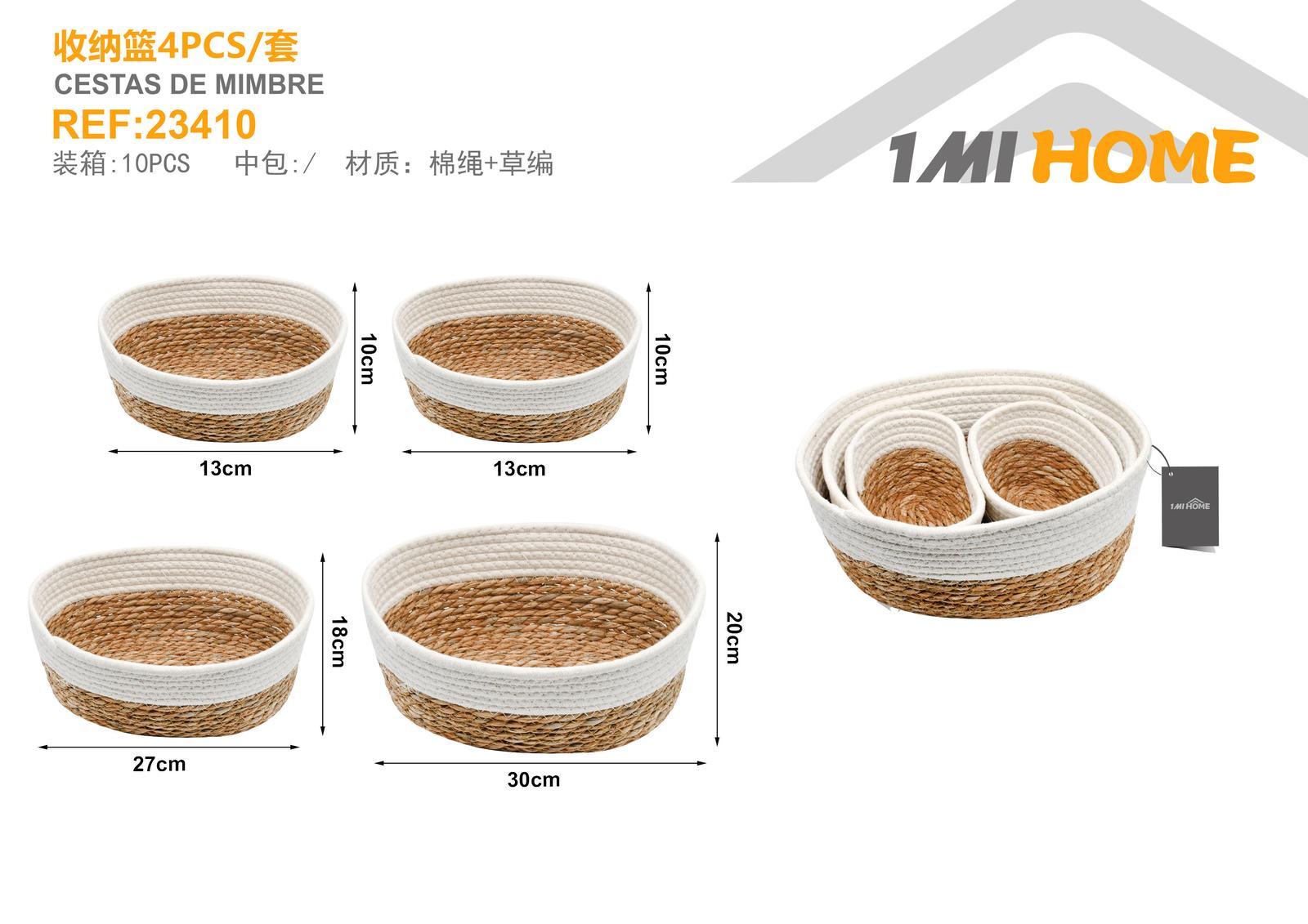 Cesta de almacenamiento, 4 piezas, modelo 23410