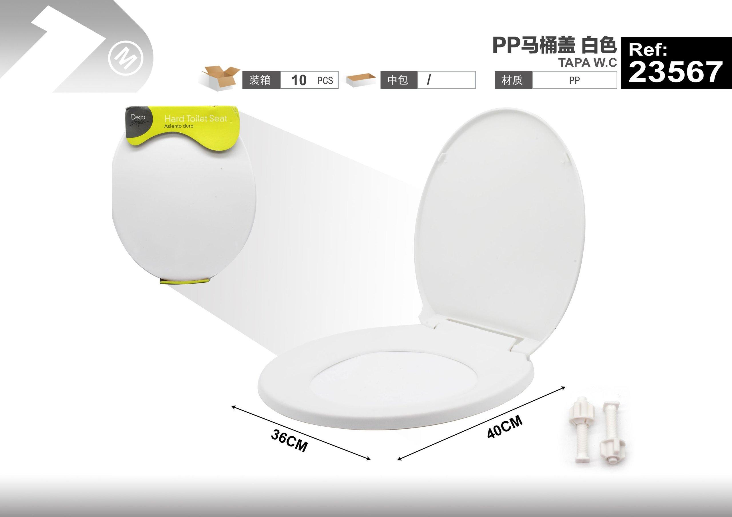 Asiento de inodoro, color blanco, modelo 23567
