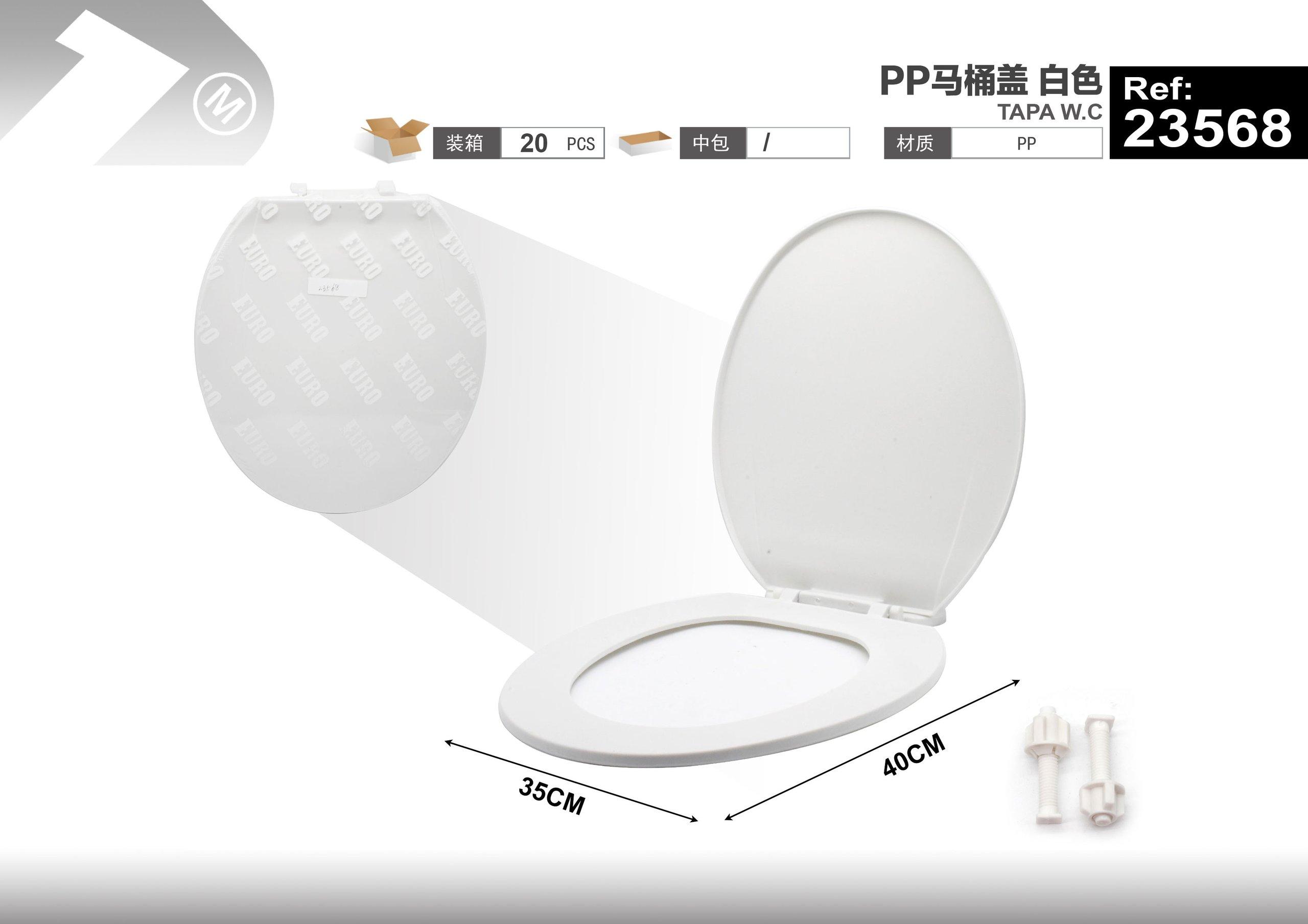 Asiento de inodoro, color blanco, modelo 23568