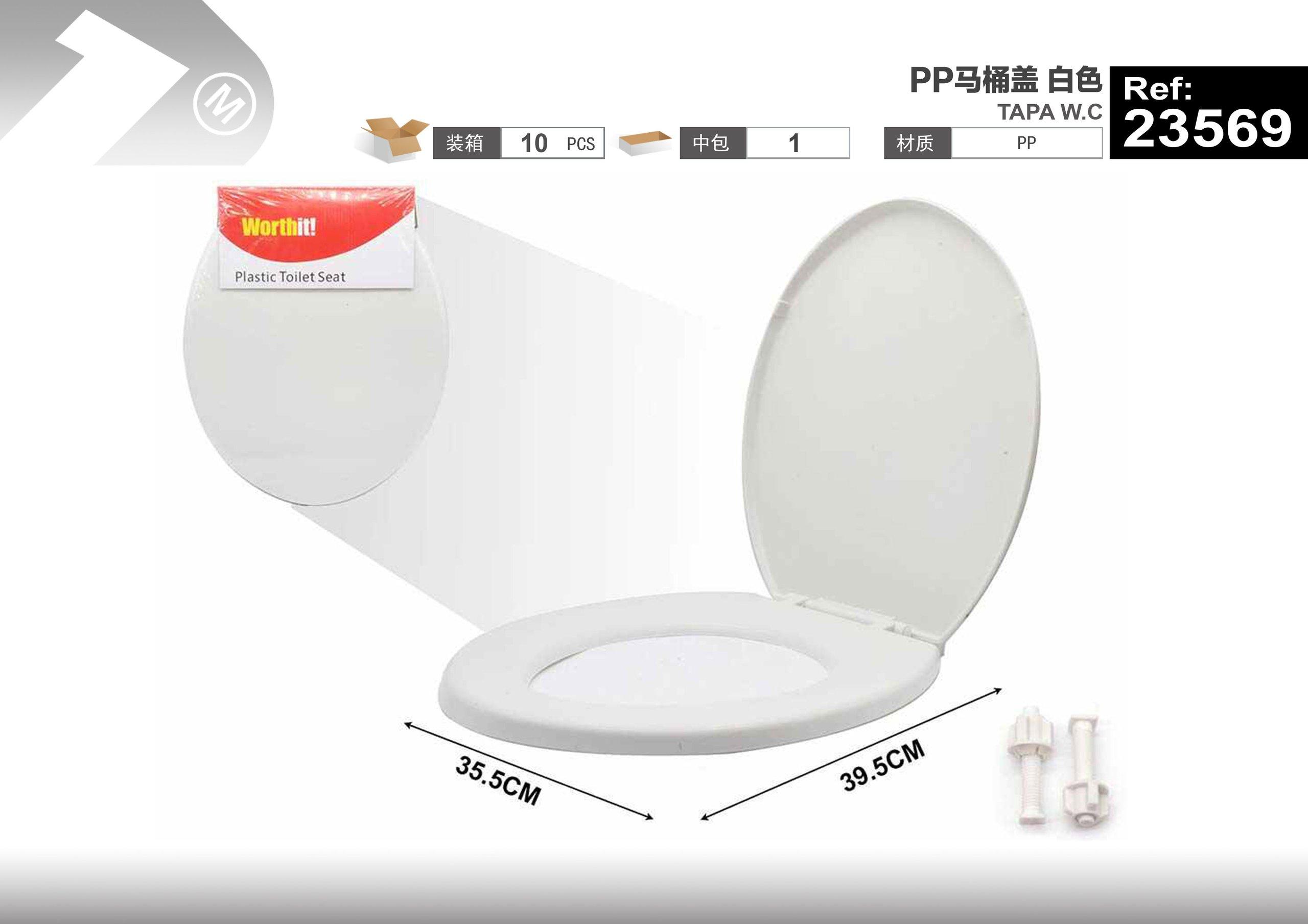Asiento de inodoro, color blanco, modelo 23569