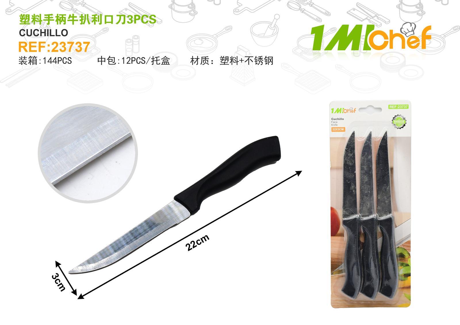 Cuchillo, 3 piezas, ref. 23737