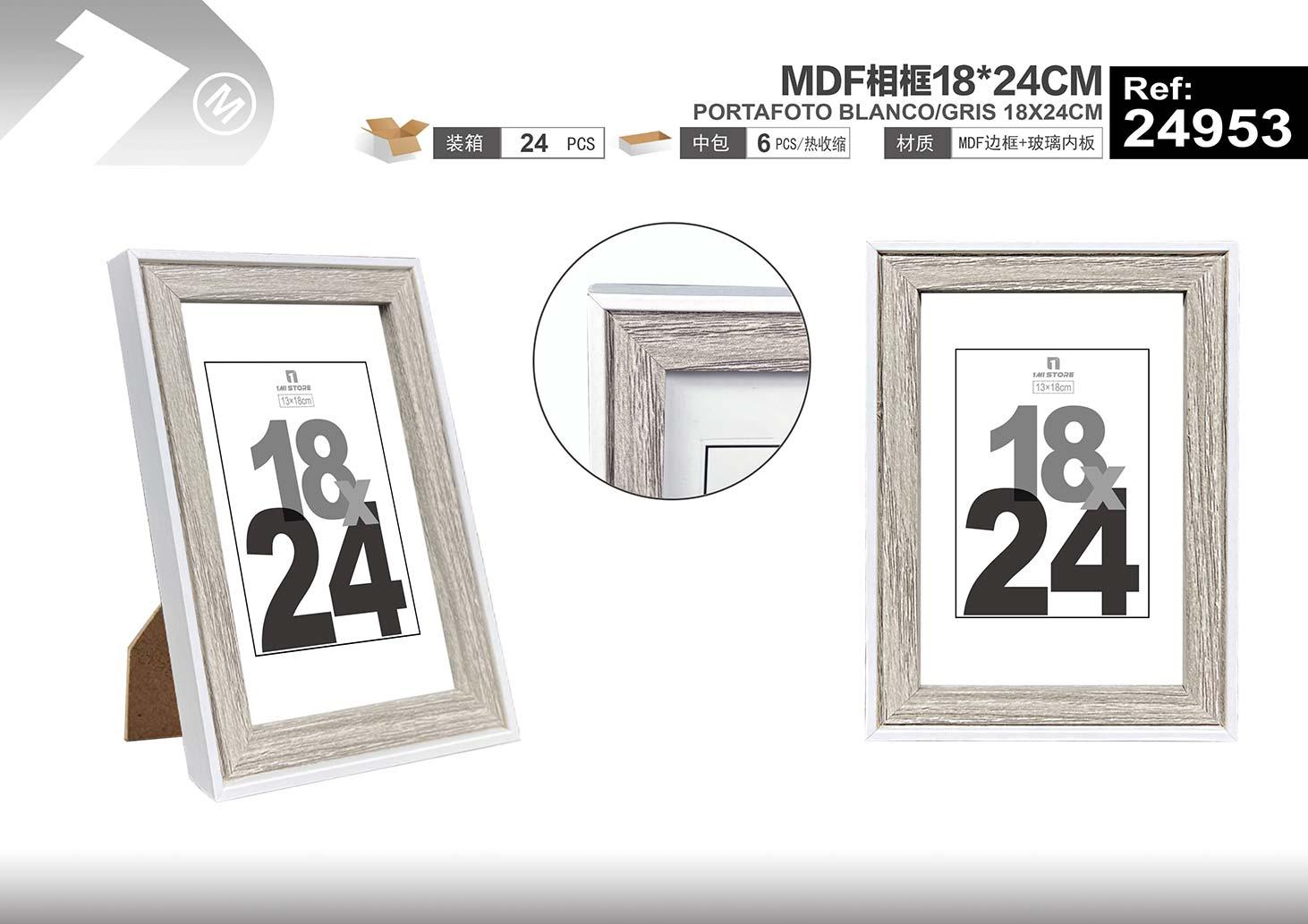 Marcos de fotos de MDF, 18 × 24 cm, modelo 24953