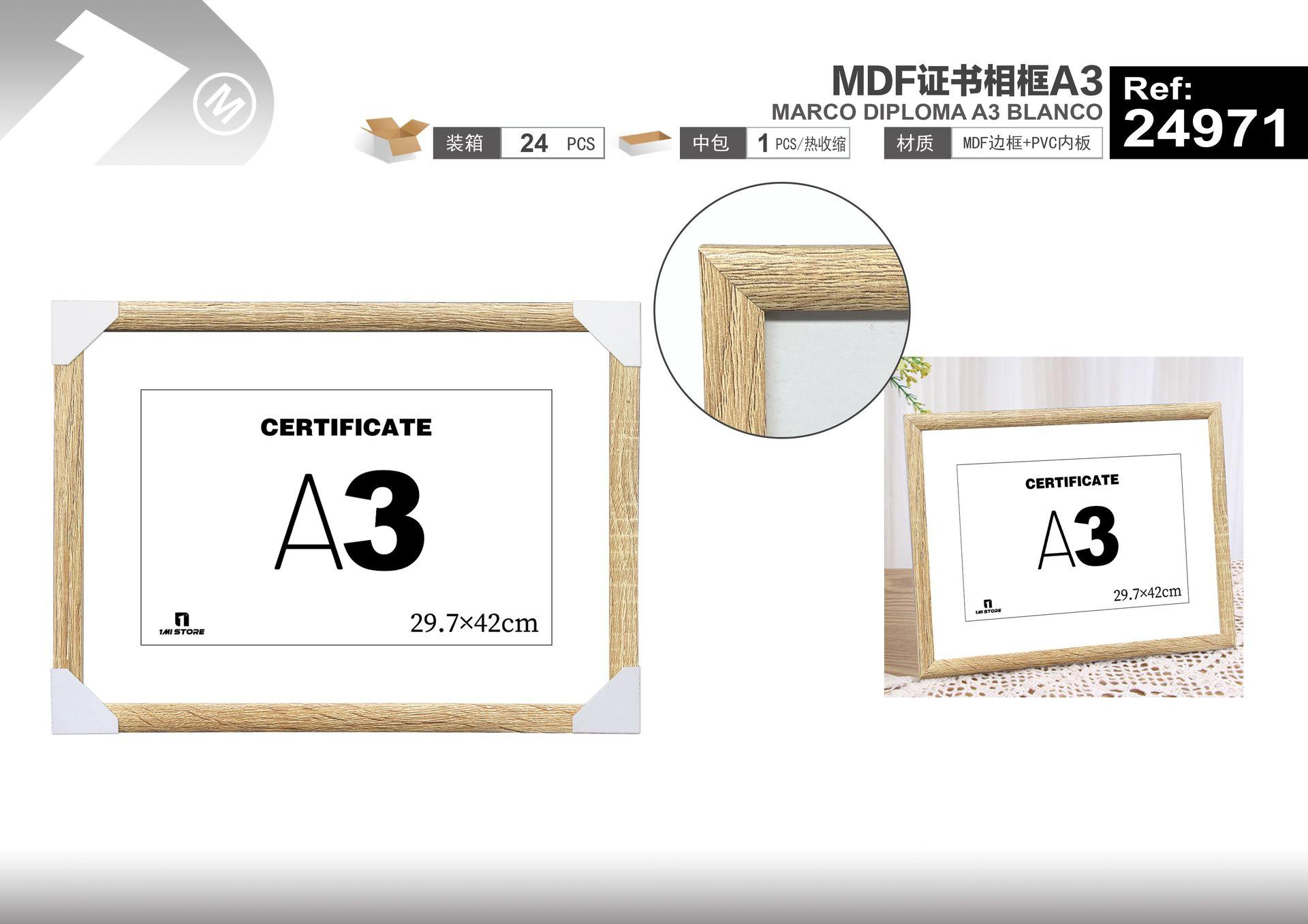 Marco para certificados, modelo A3, modelo 24971