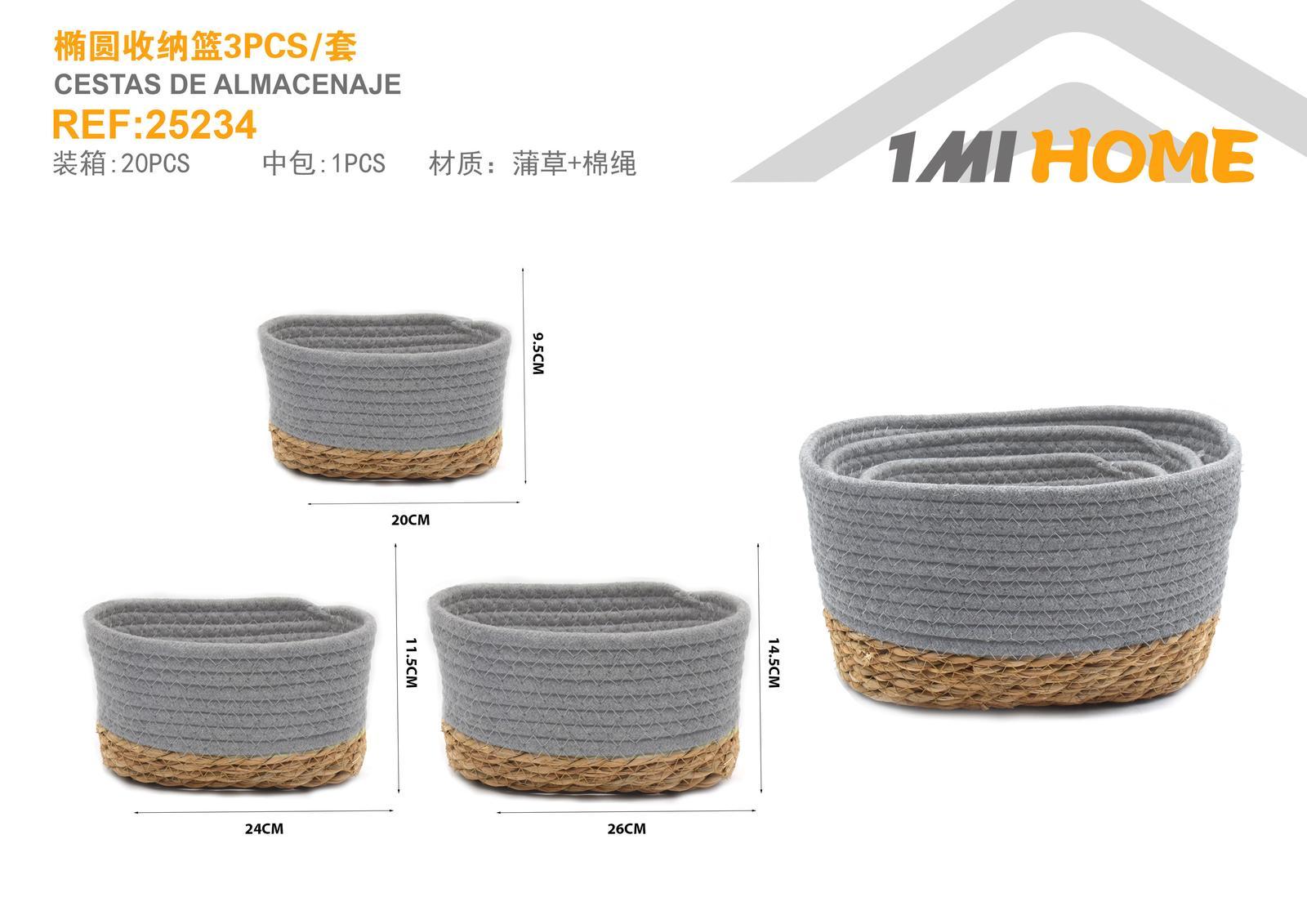 Canasta organizadora, 3 piezas, modelo 25234
