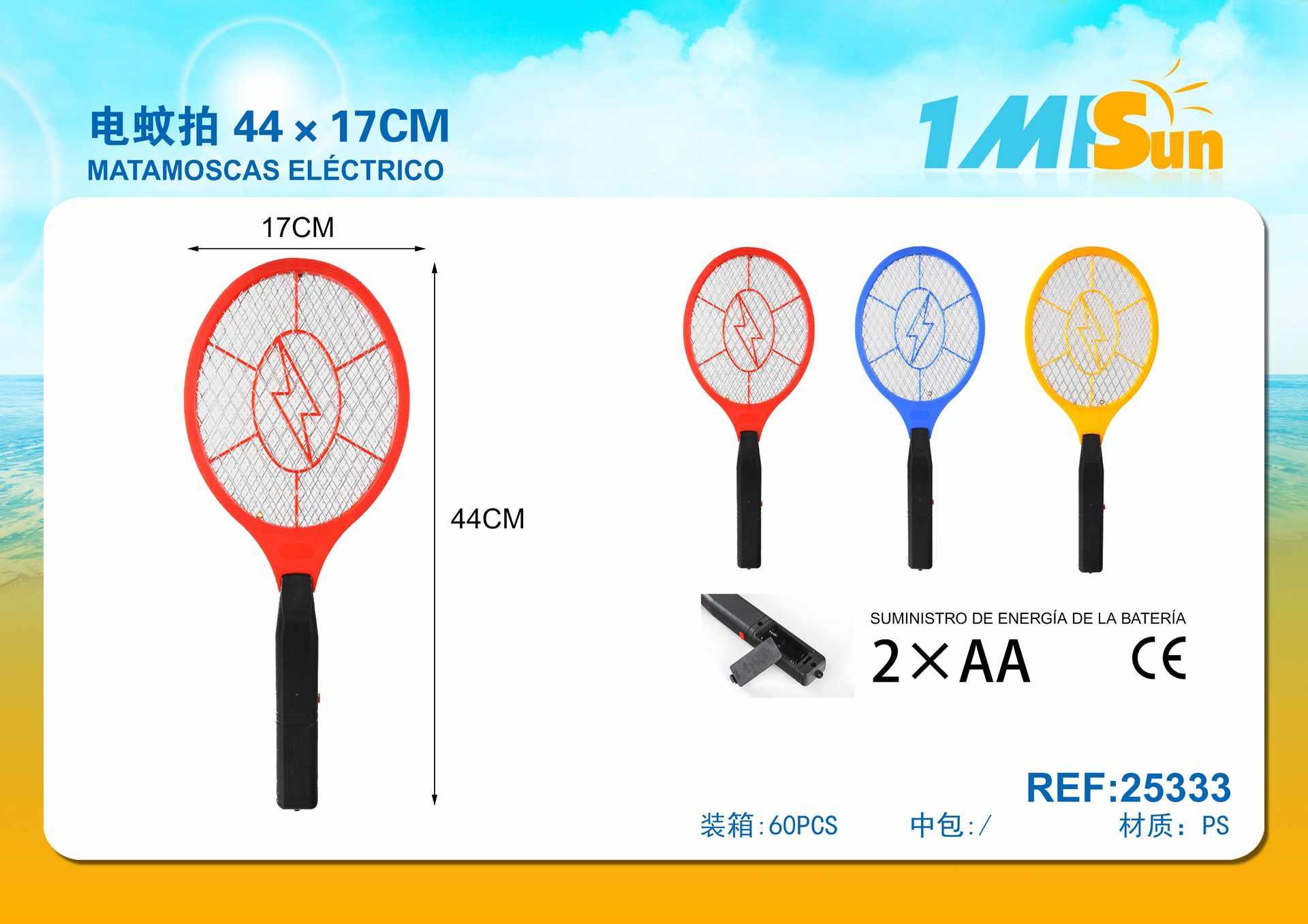 Raqueta eléctrica matainsectos, 44 × 17 cm