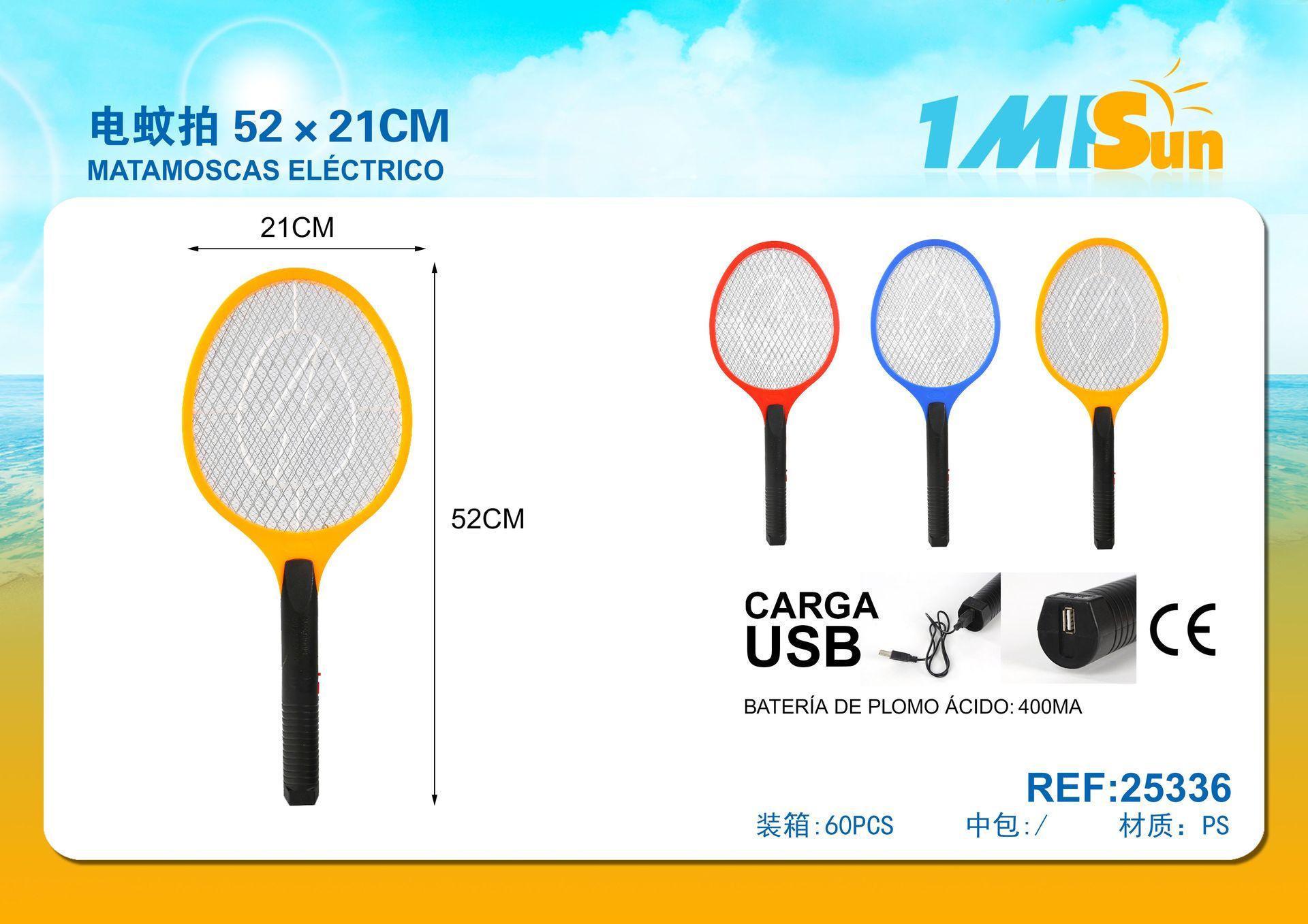 Raqueta eléctrica matainsectos, 52 × 21 cm, modelo 25336