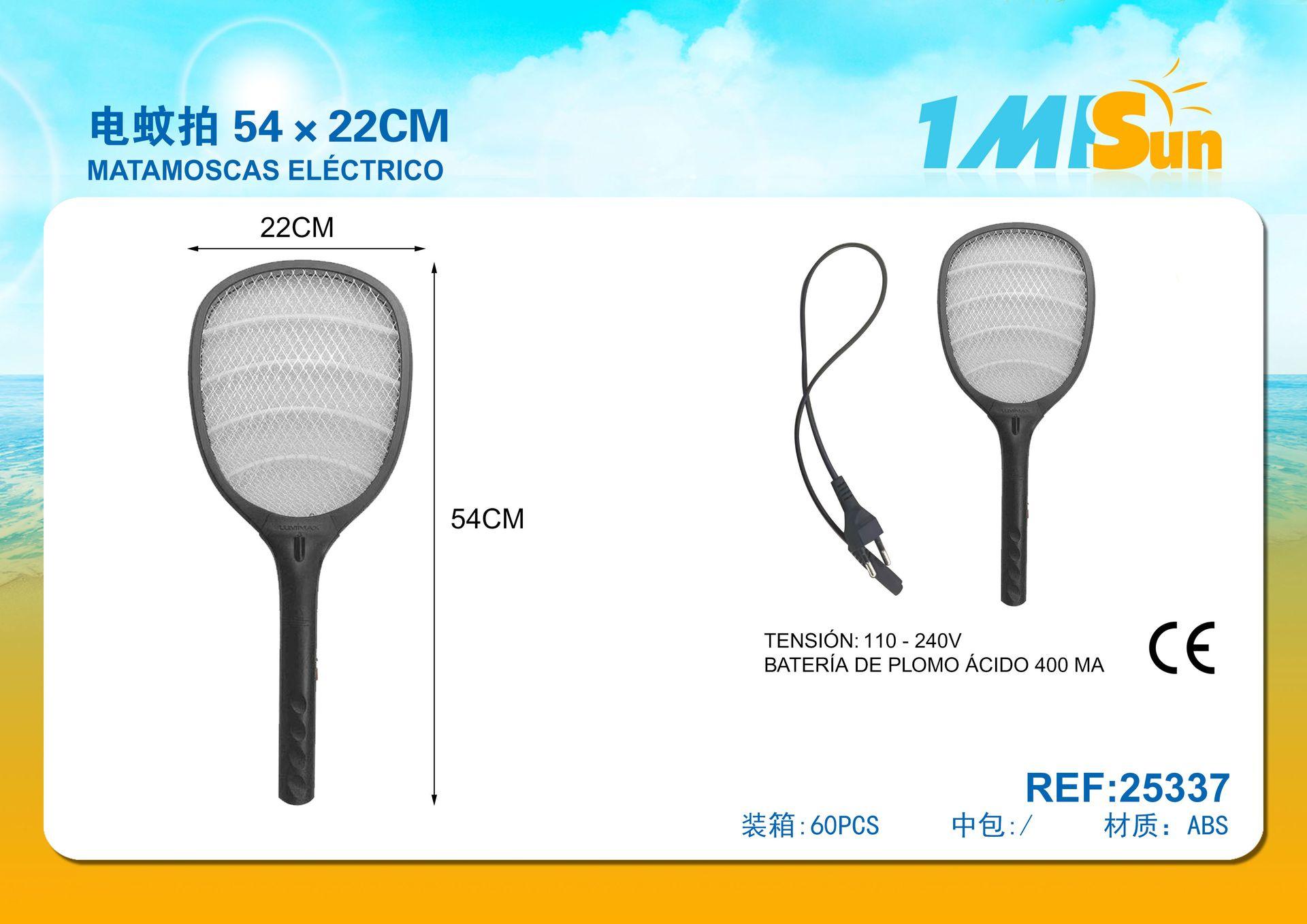 Raqueta eléctrica matainsectos, 54 × 22 cm