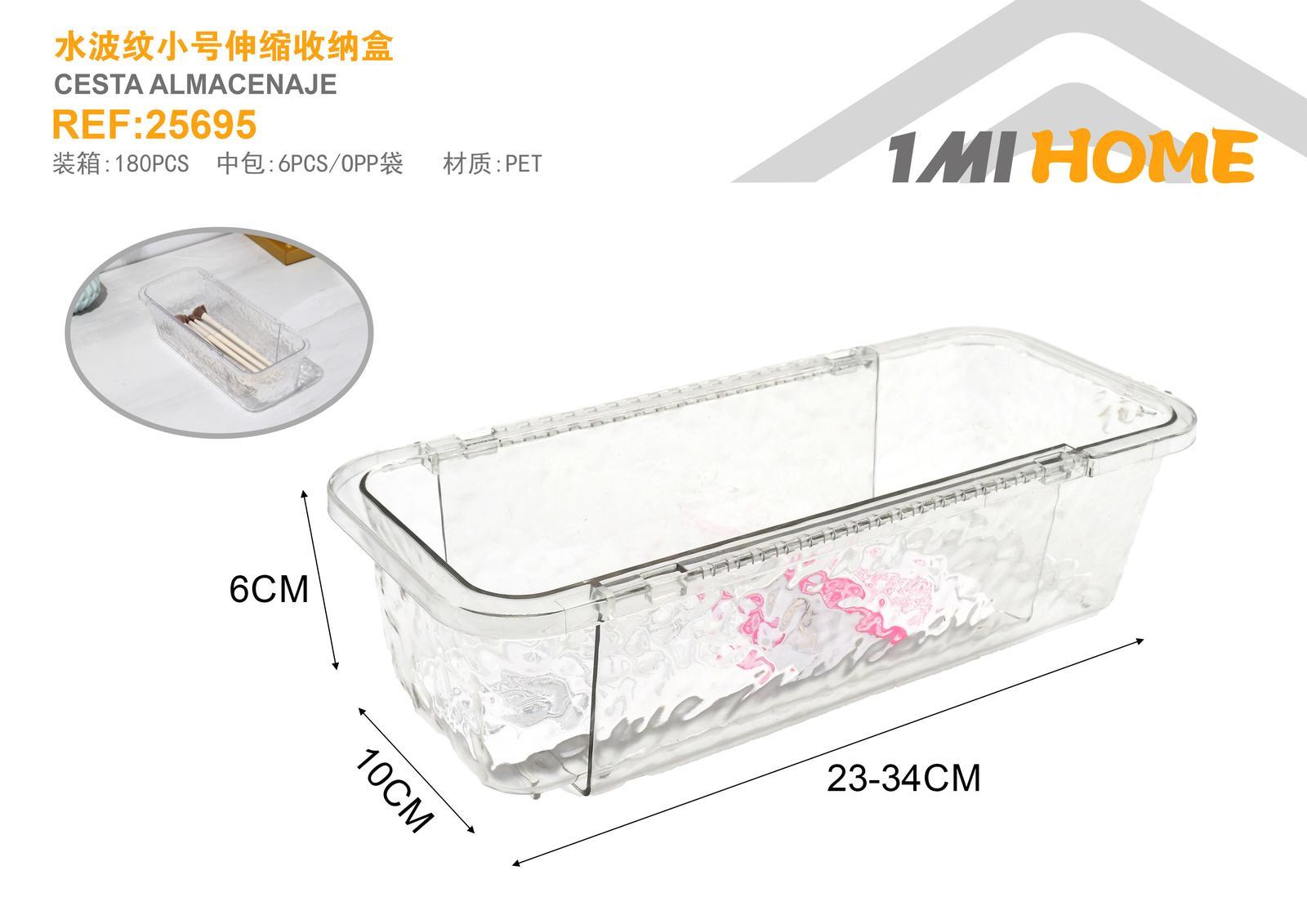 Caja de almacenamiento de PET, 10 × 34 cm