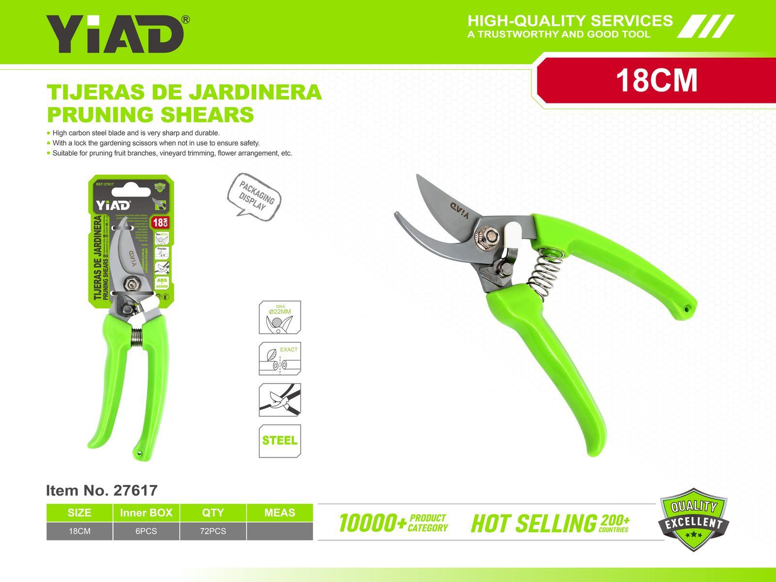 Tijeras de podar, 20 cm, ref. 27617