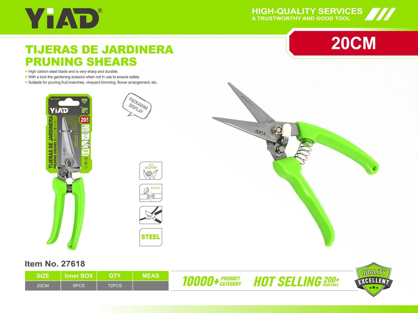 Tijeras de podar, 20 cm, ref. 27618