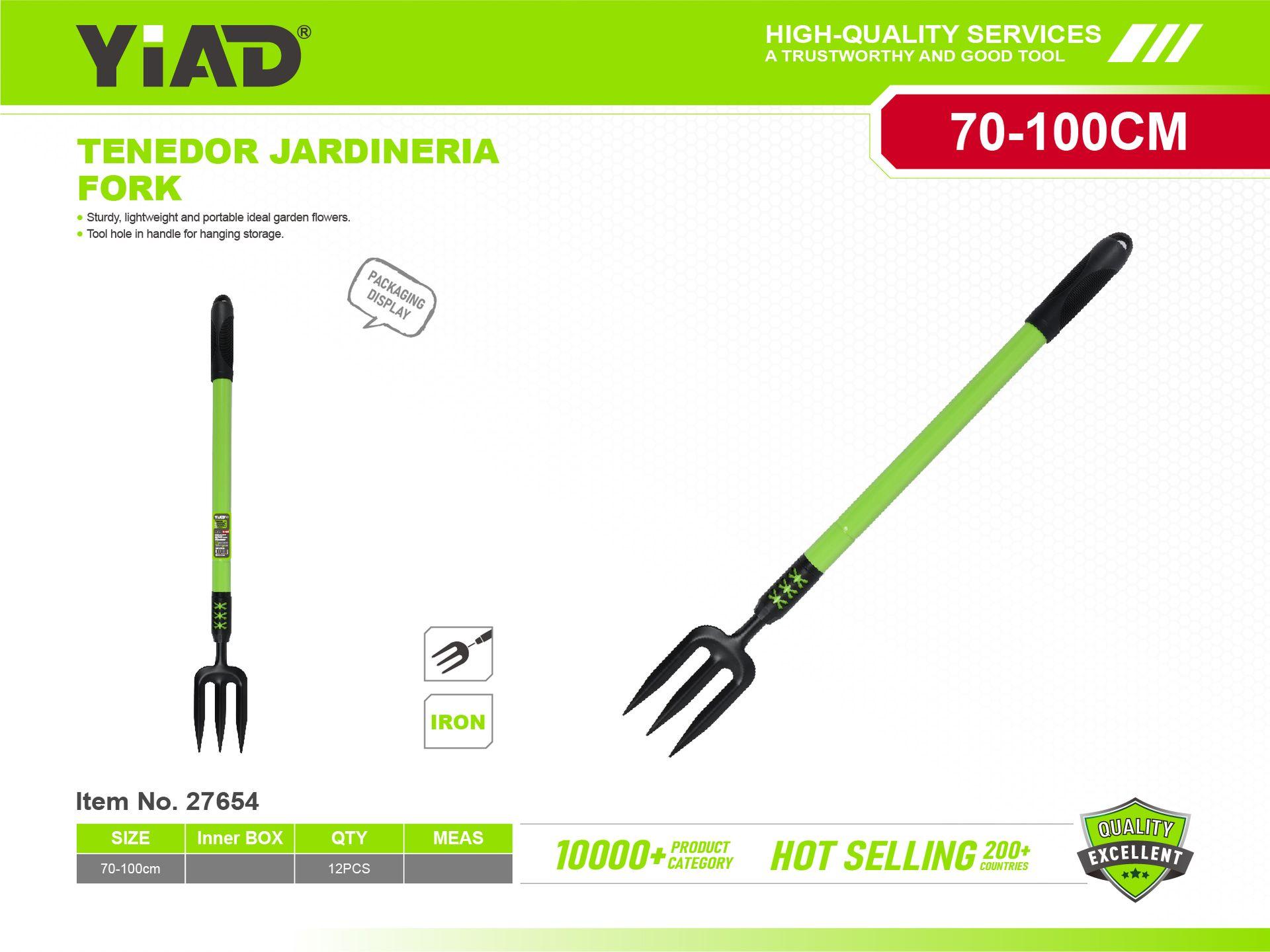 Utensilios con mango de hierro negro y verde, ref. 27654