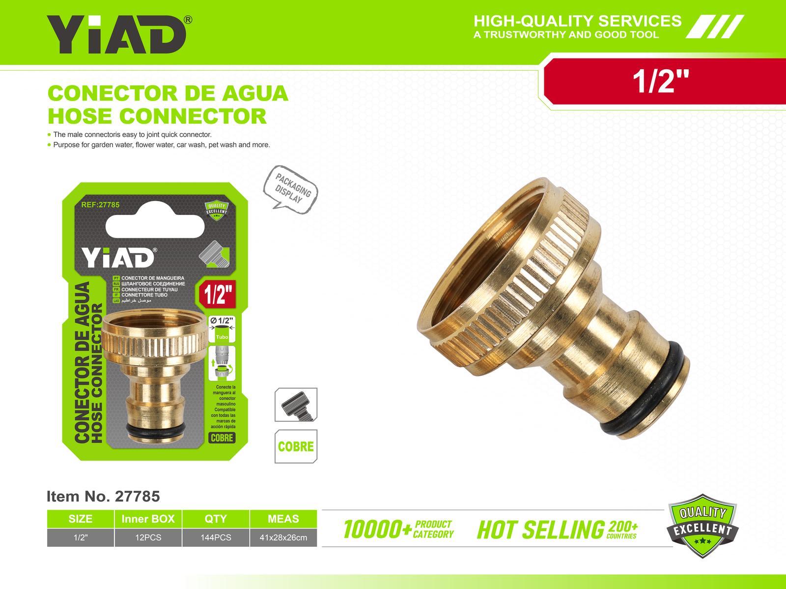 Conectores metálicos para tubería de agua, ref. 27785
