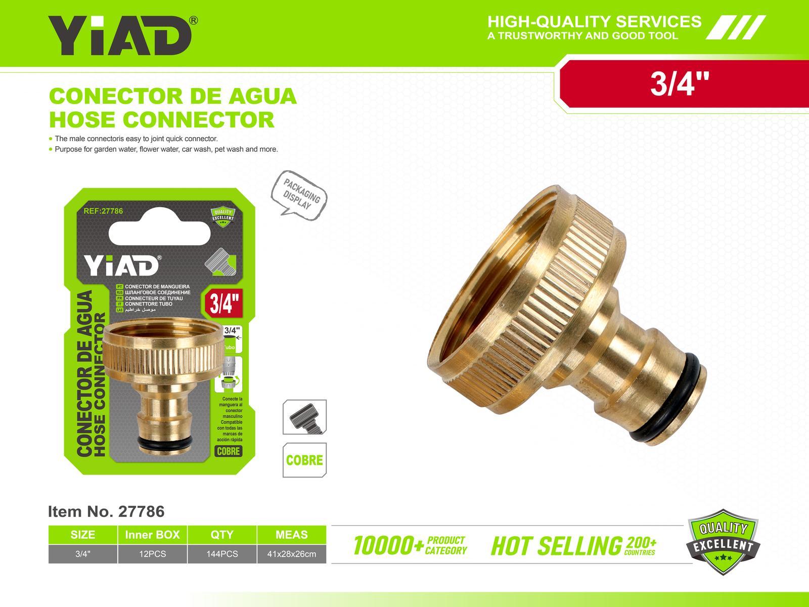 Conectores metálicos para tubería de agua, ref. 27786